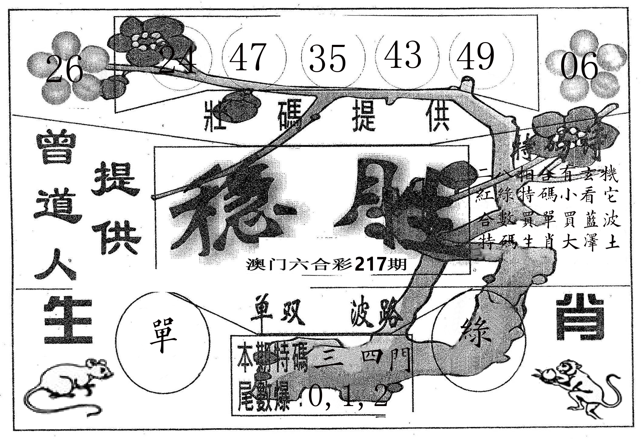 稳胜 第217期