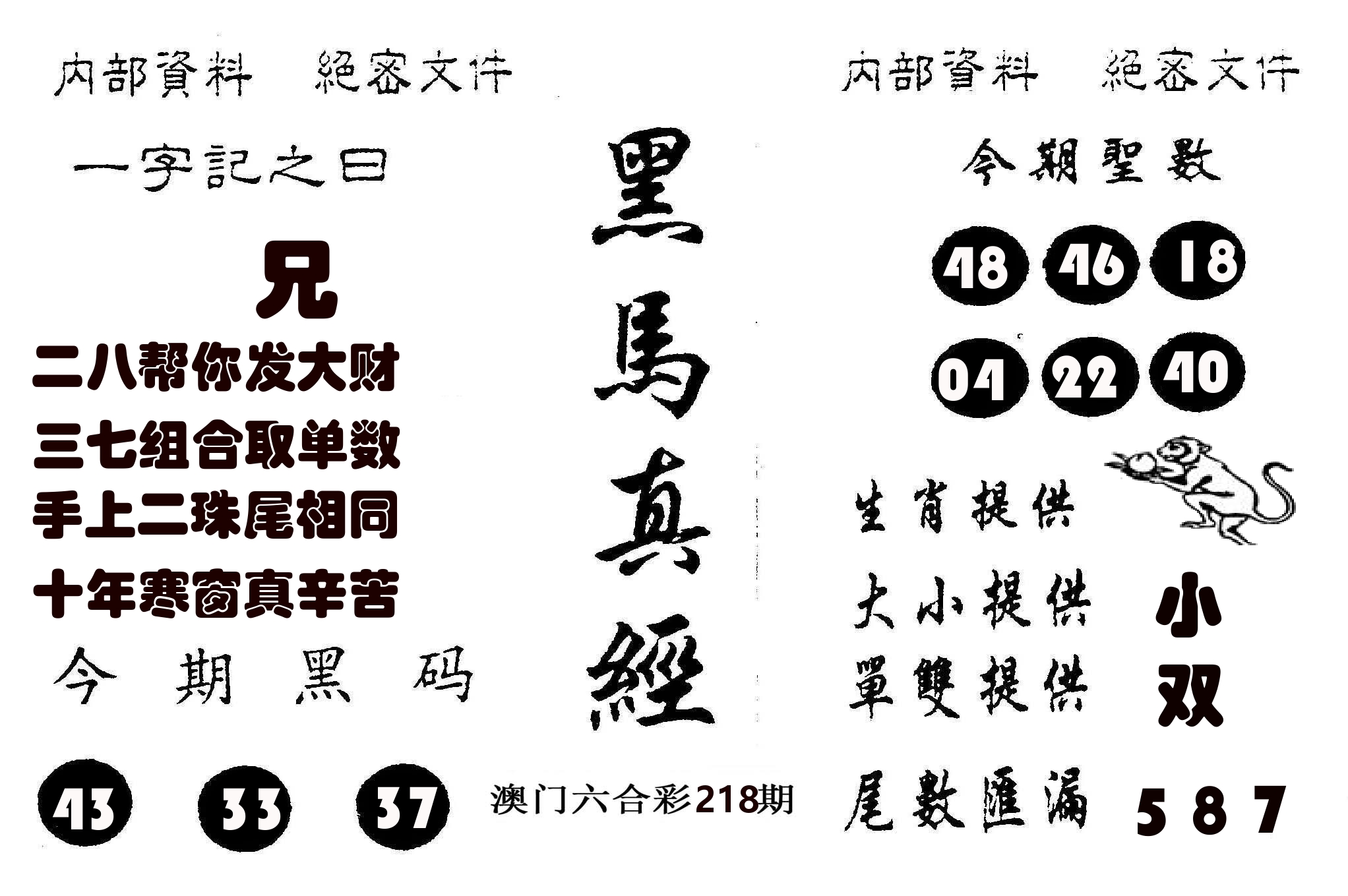 黑马真经 第218期