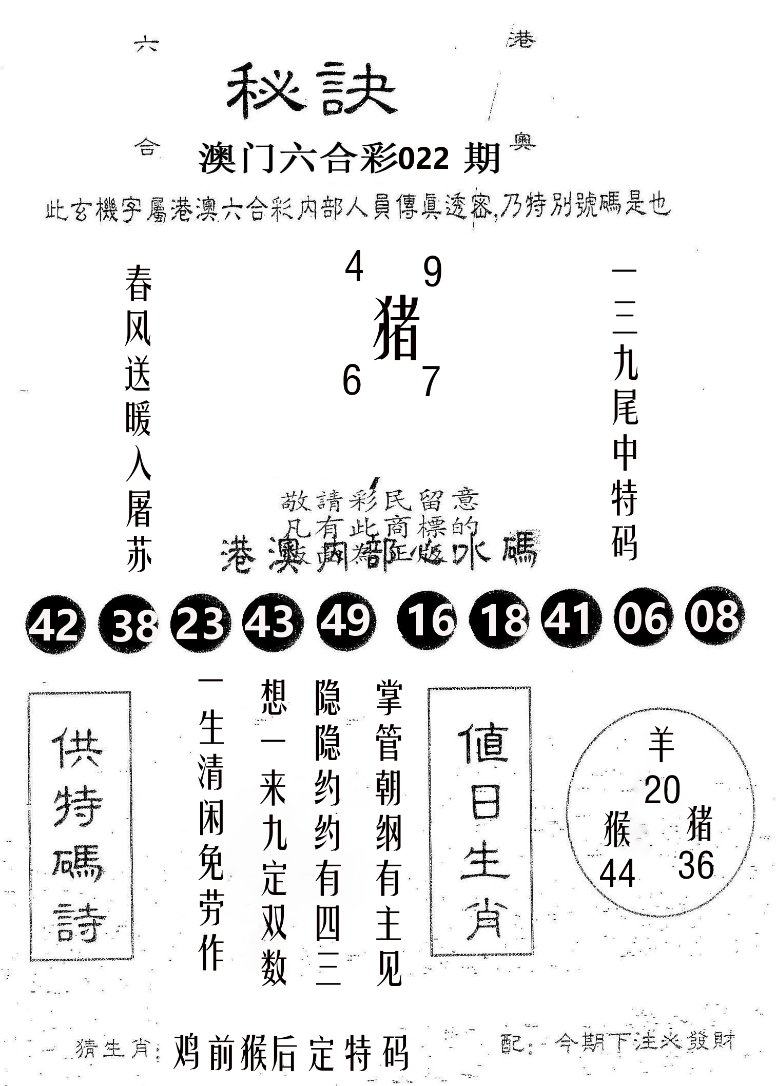秘决 第22期