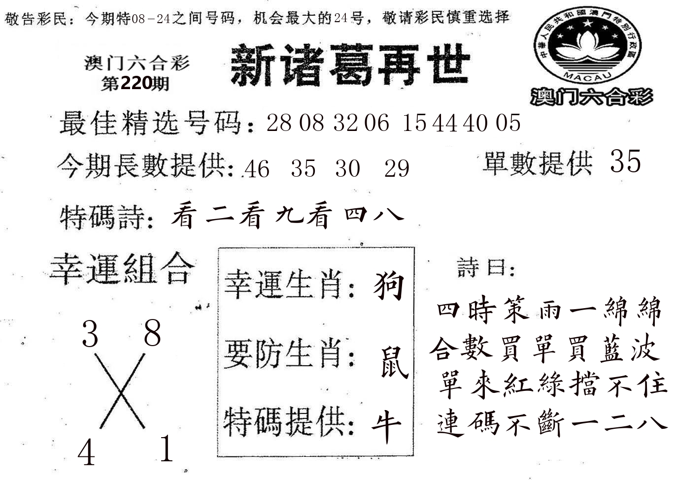 新诸葛 第220期