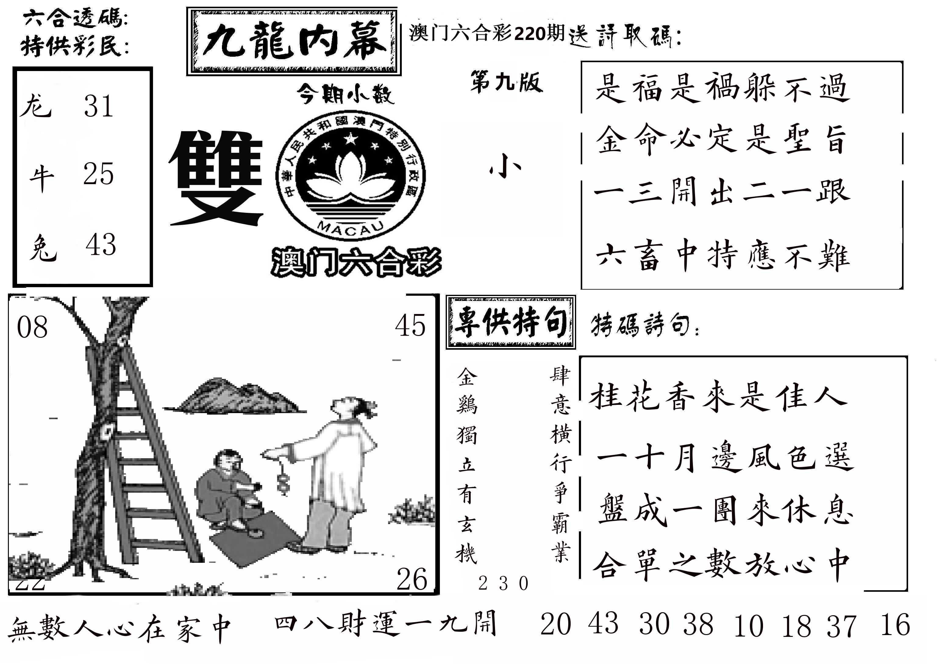 澳门传真3 第220期