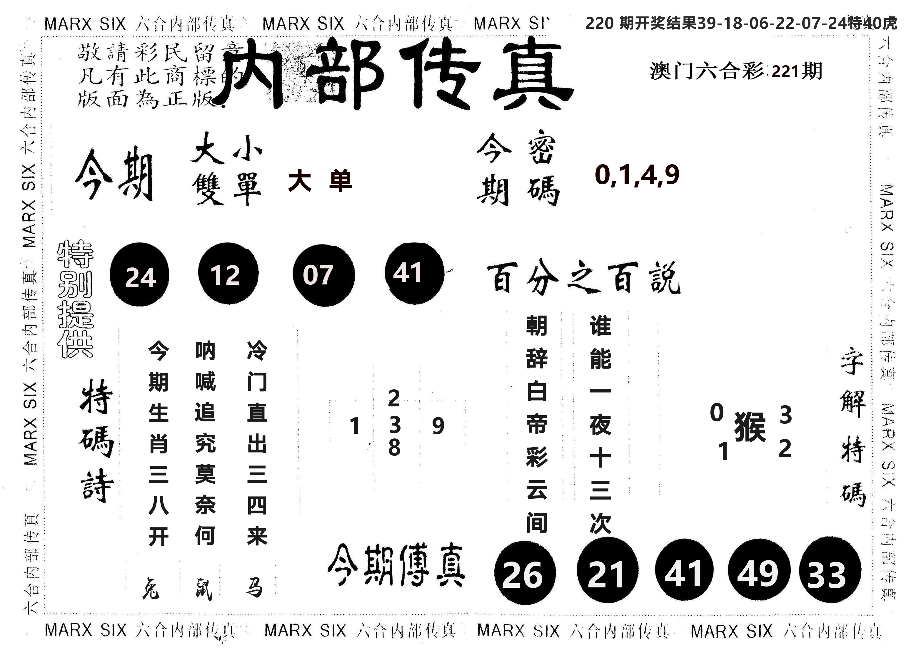 另版内部传真 第221期