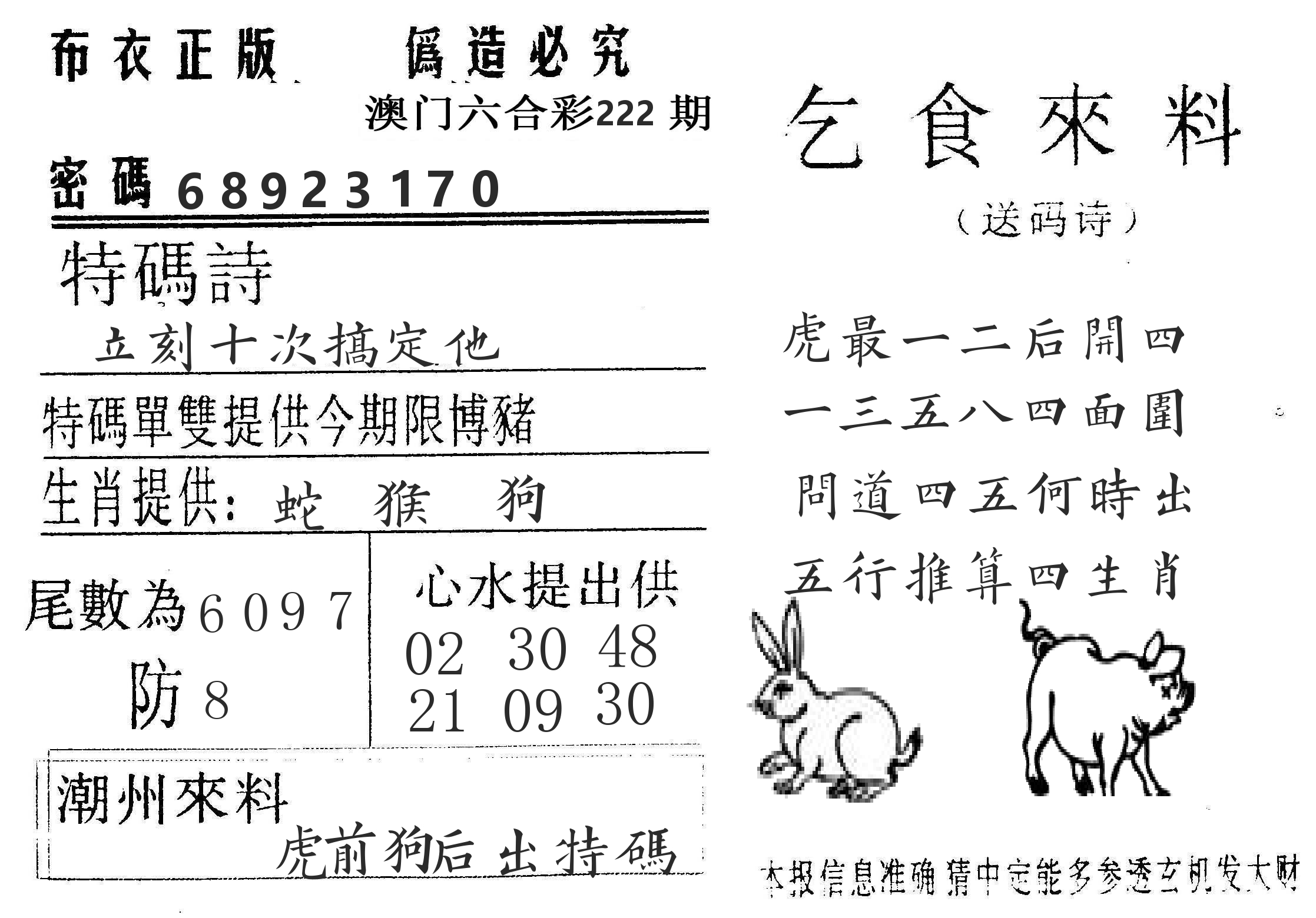 千禧码王 第222期