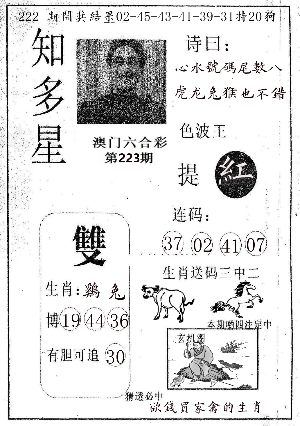 知多星 第223期