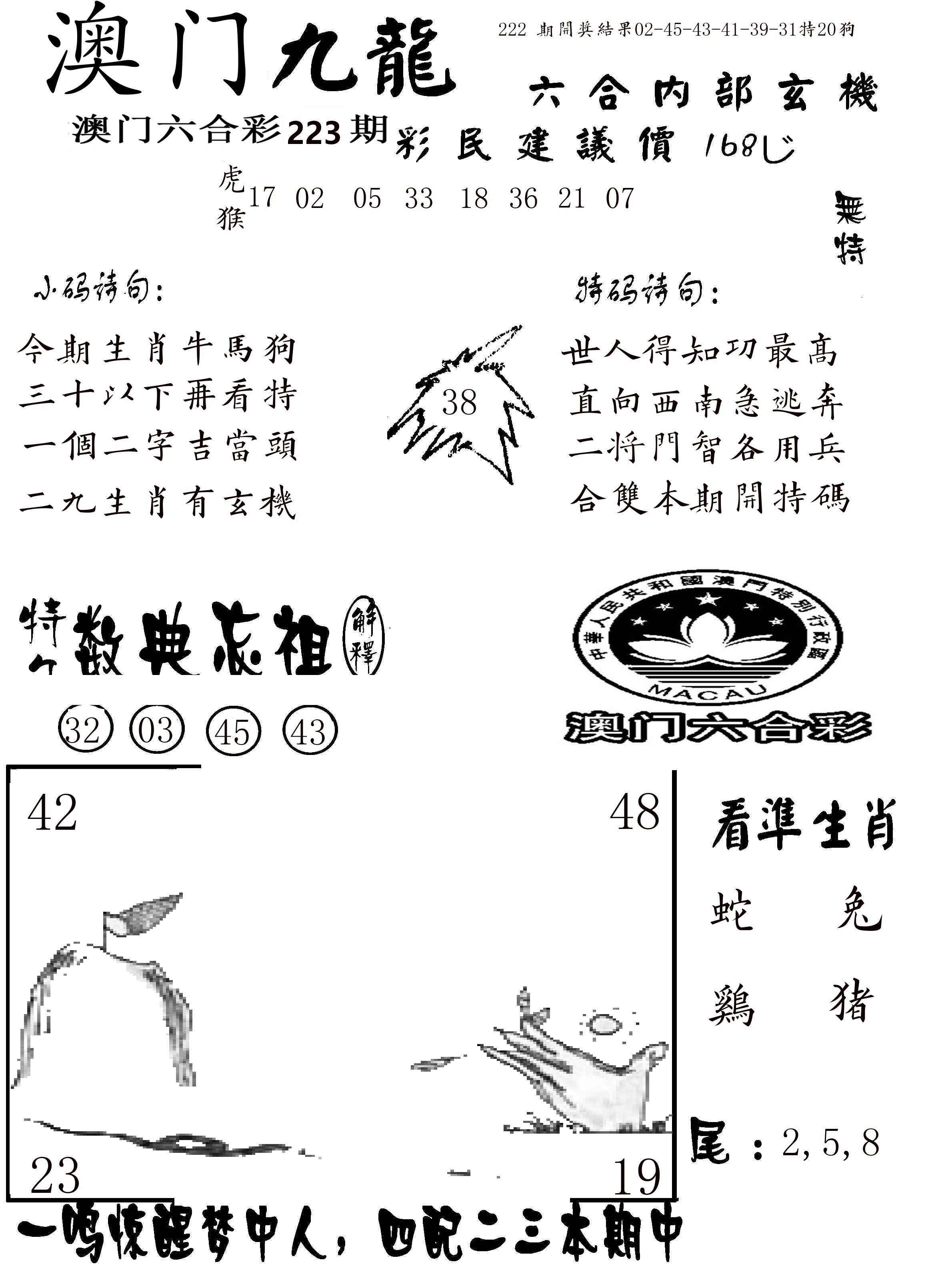 澳门传真1 第223期