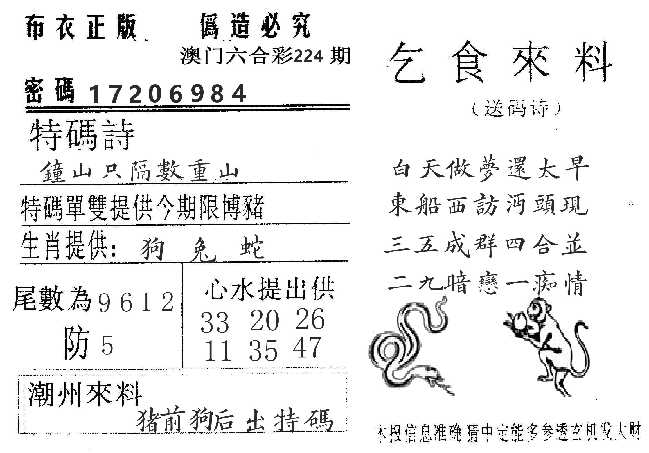 千禧码王 第224期