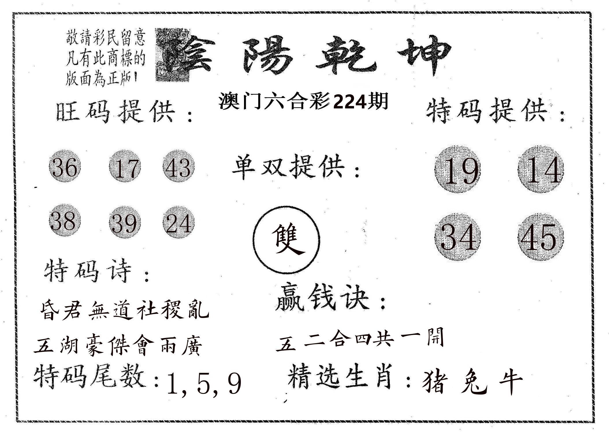 阴阳乾坤 第224期