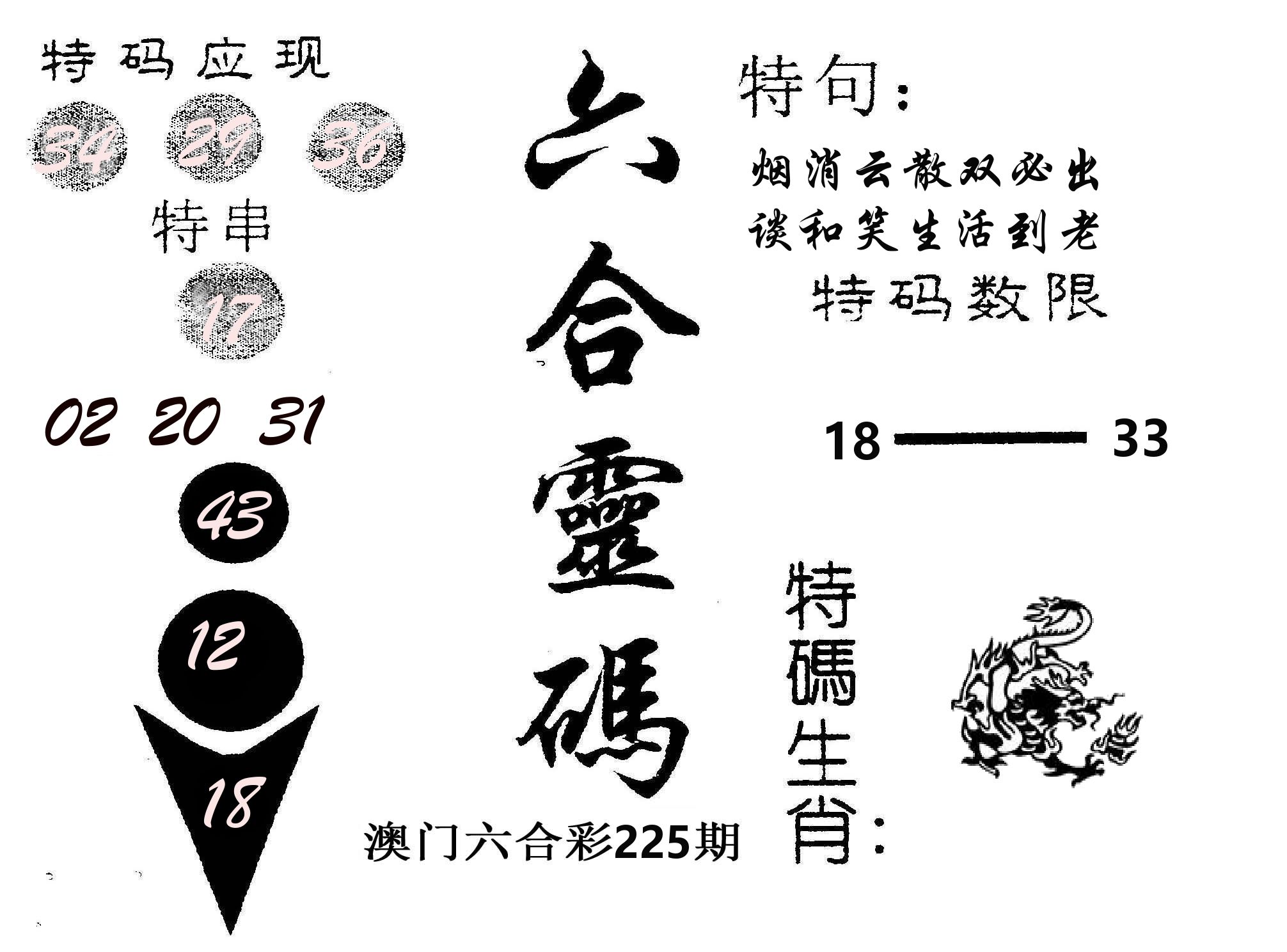 六合灵码 第225期