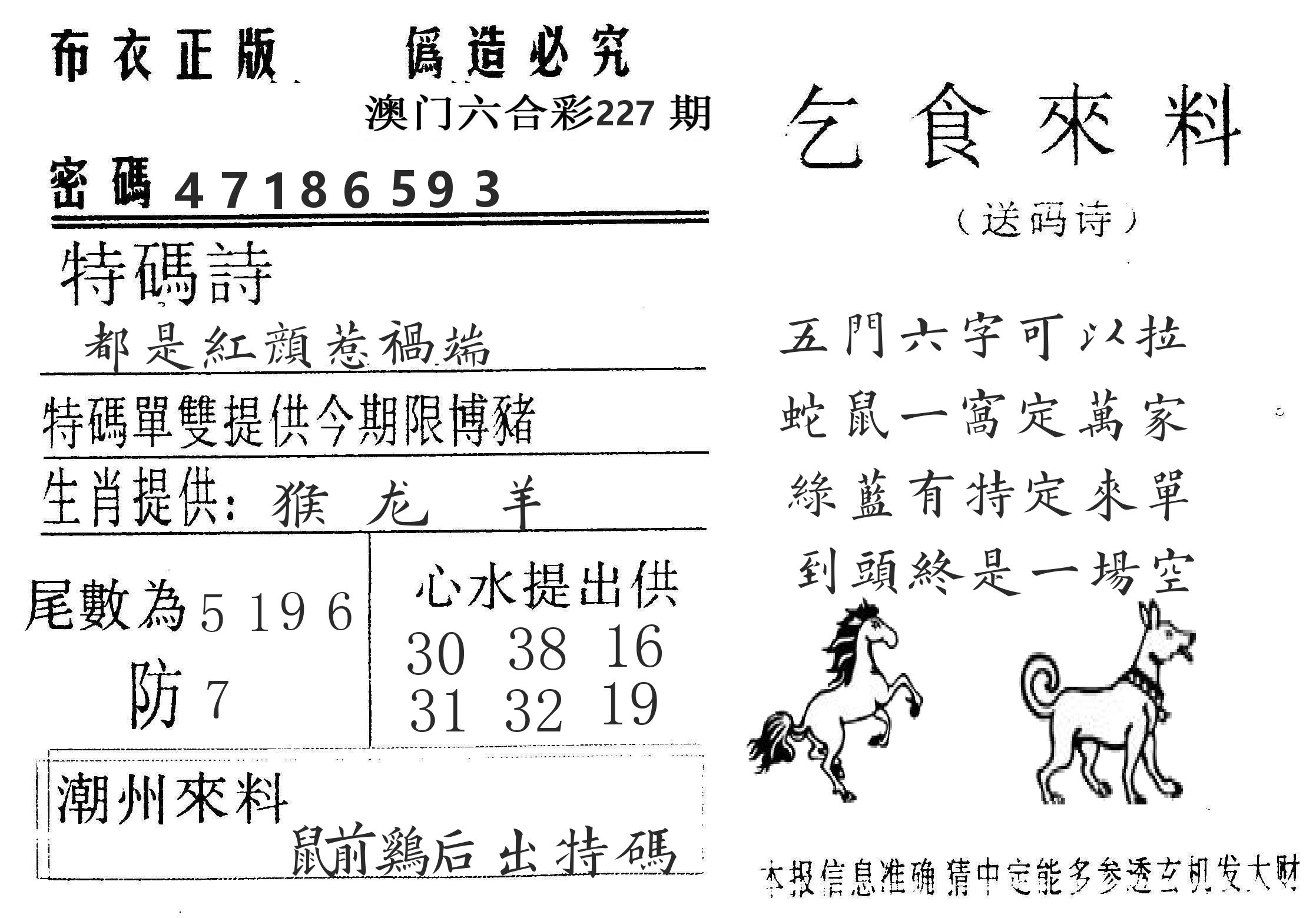 千禧码王 第227期