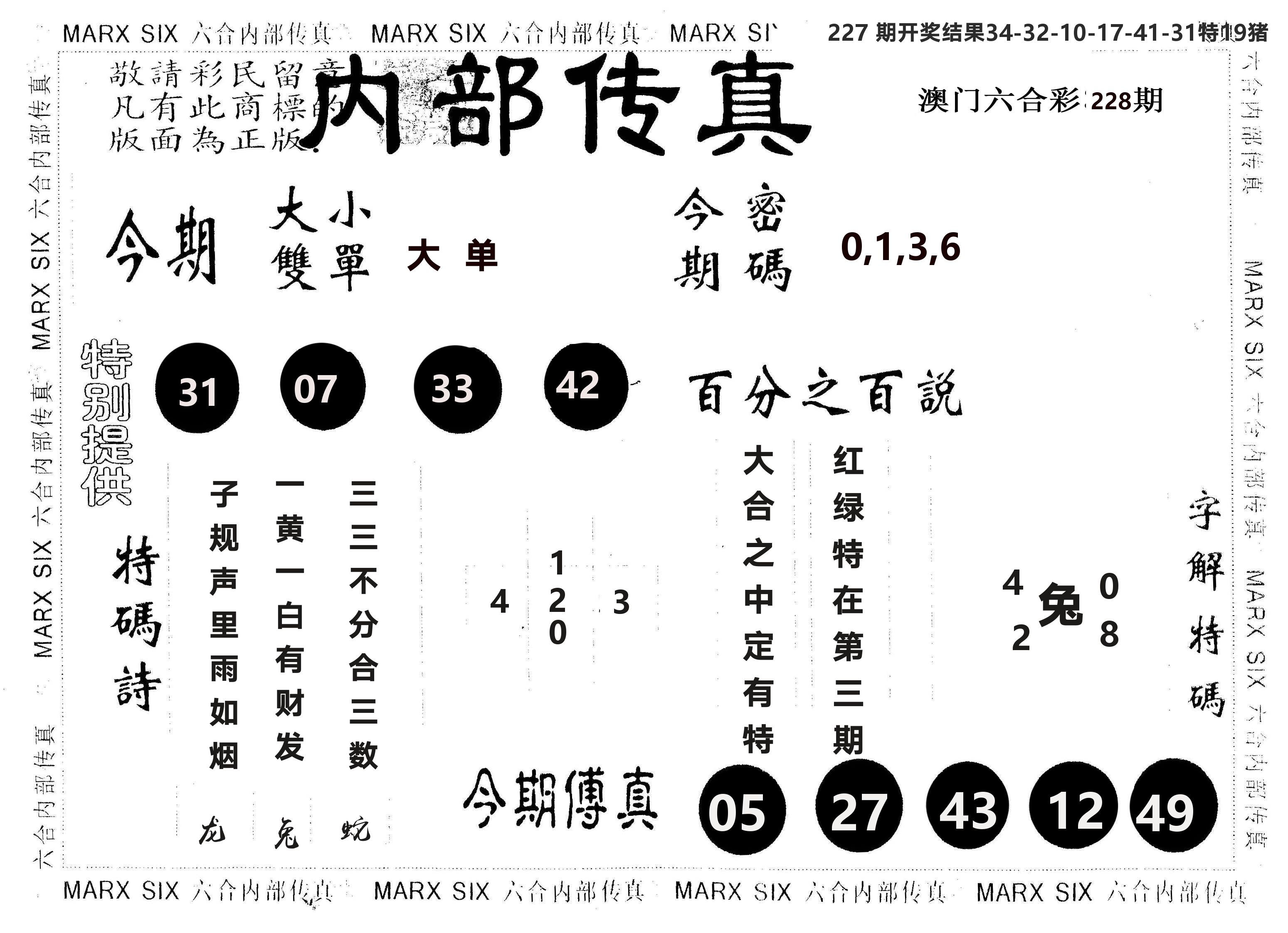 另版内部传真 第228期