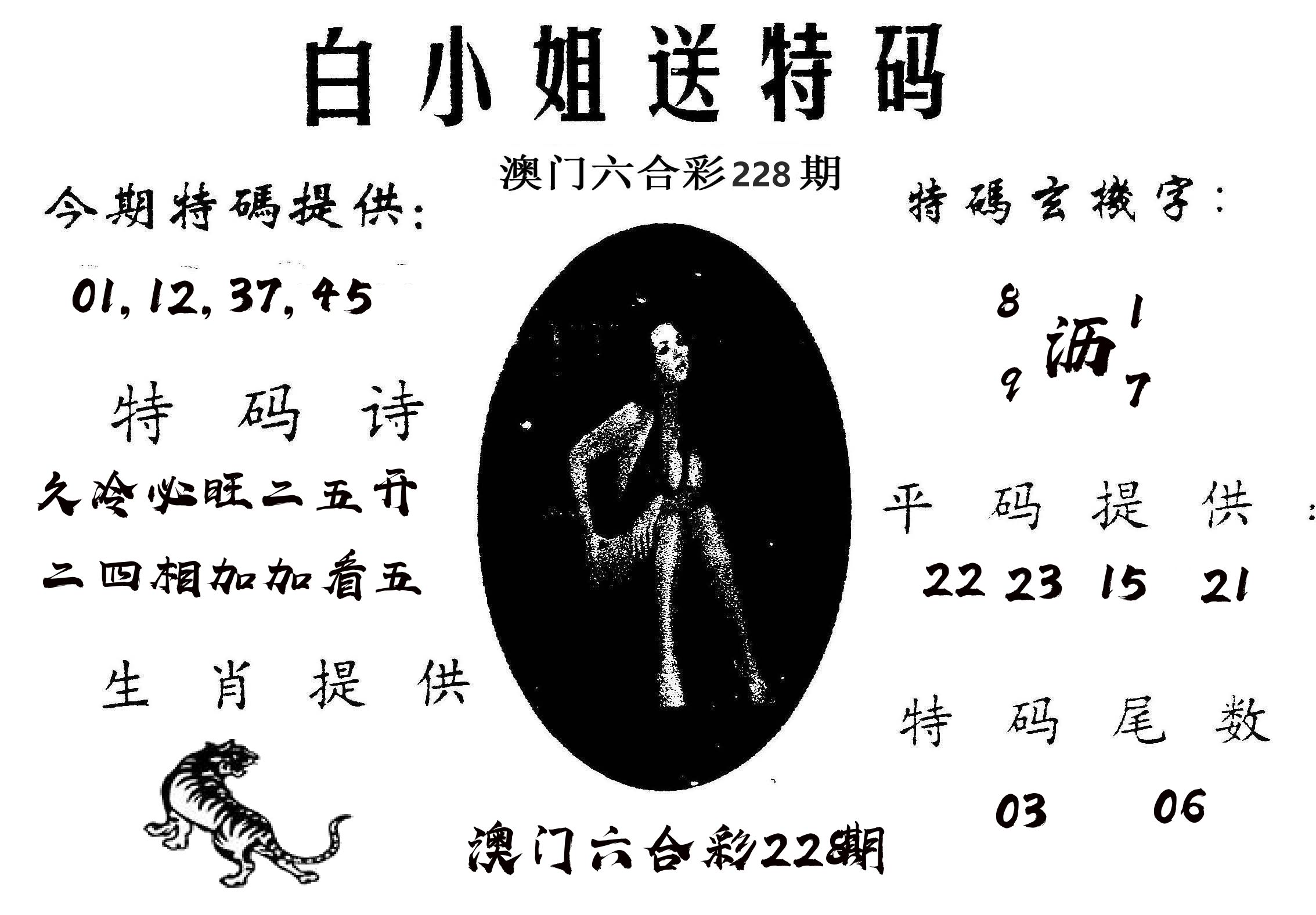 白姐送特 第228期