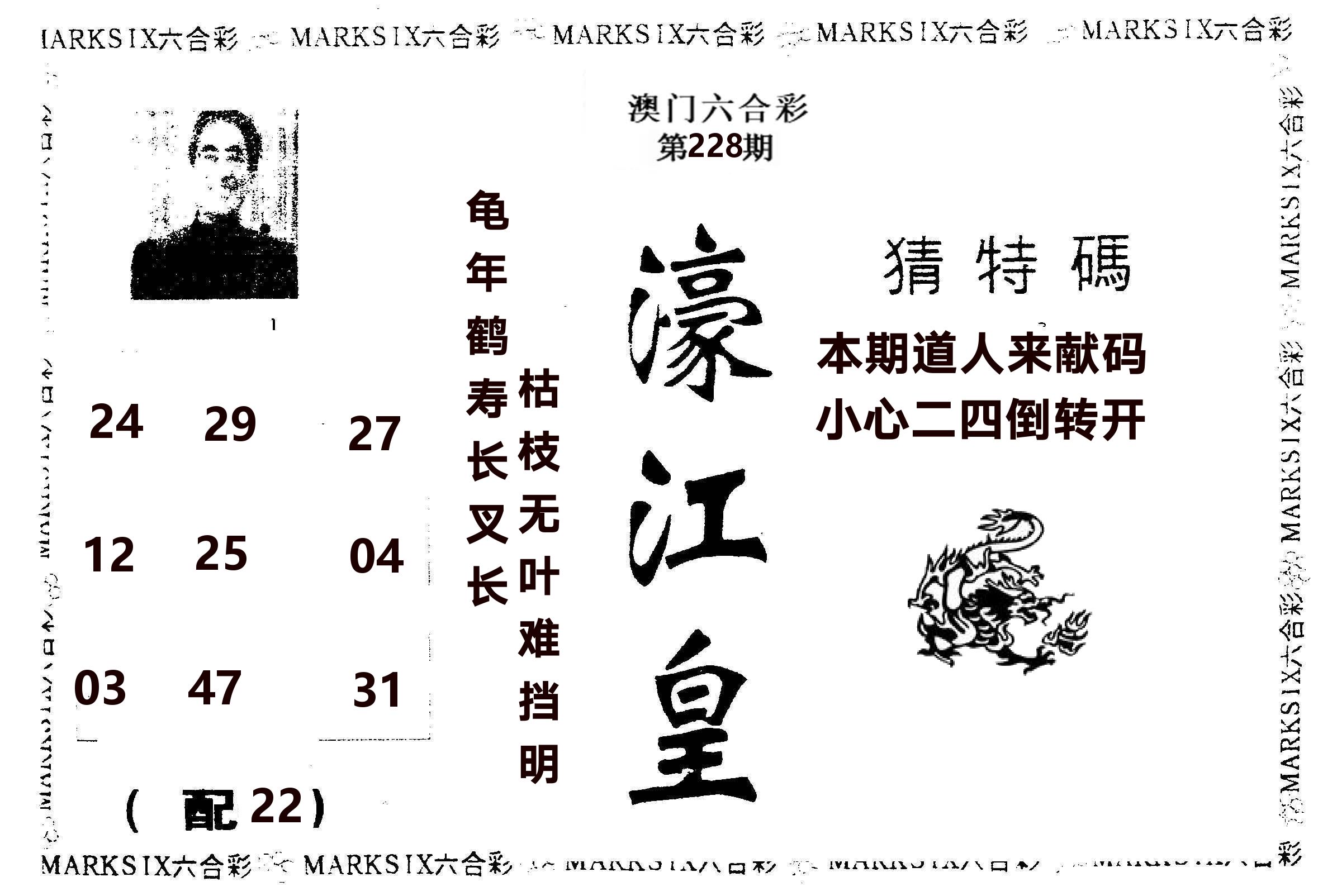 濠江皇 第228期
