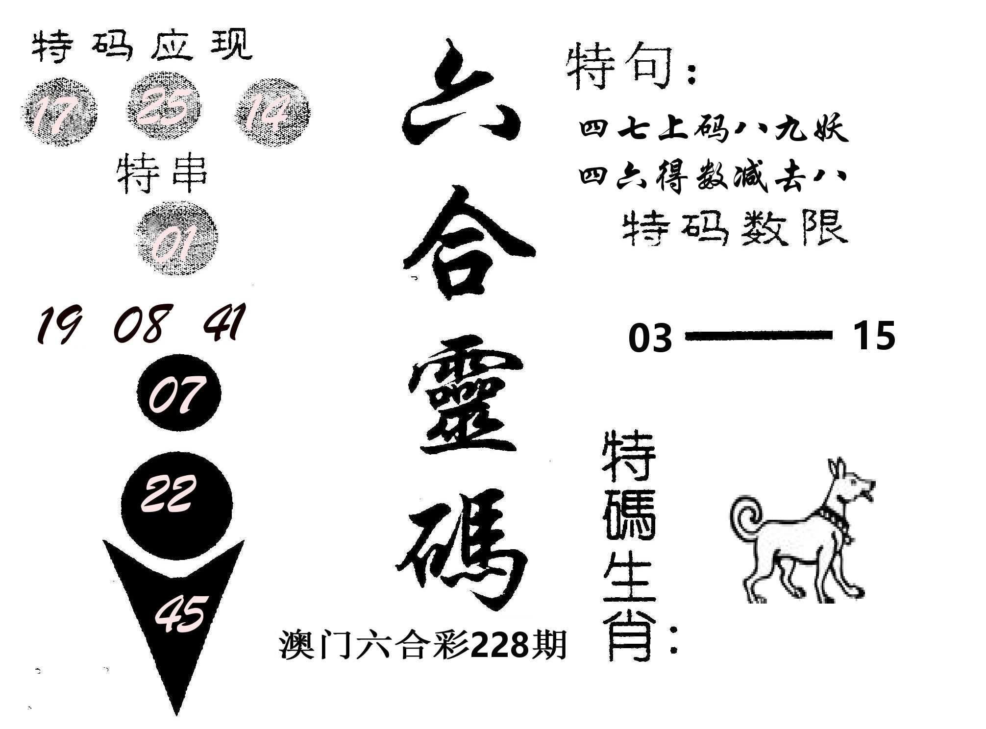 六合灵码 第228期