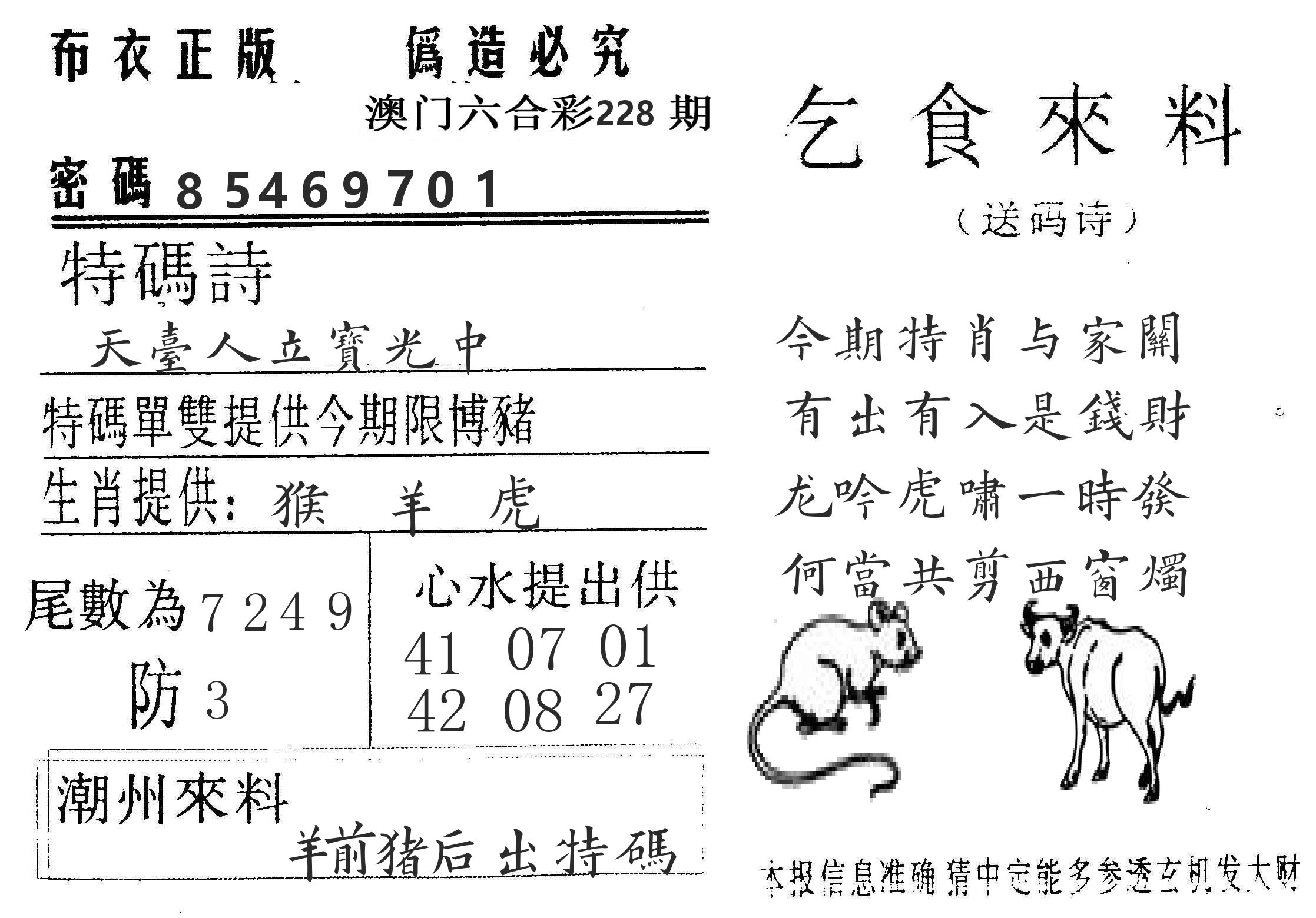 千禧码王 第228期