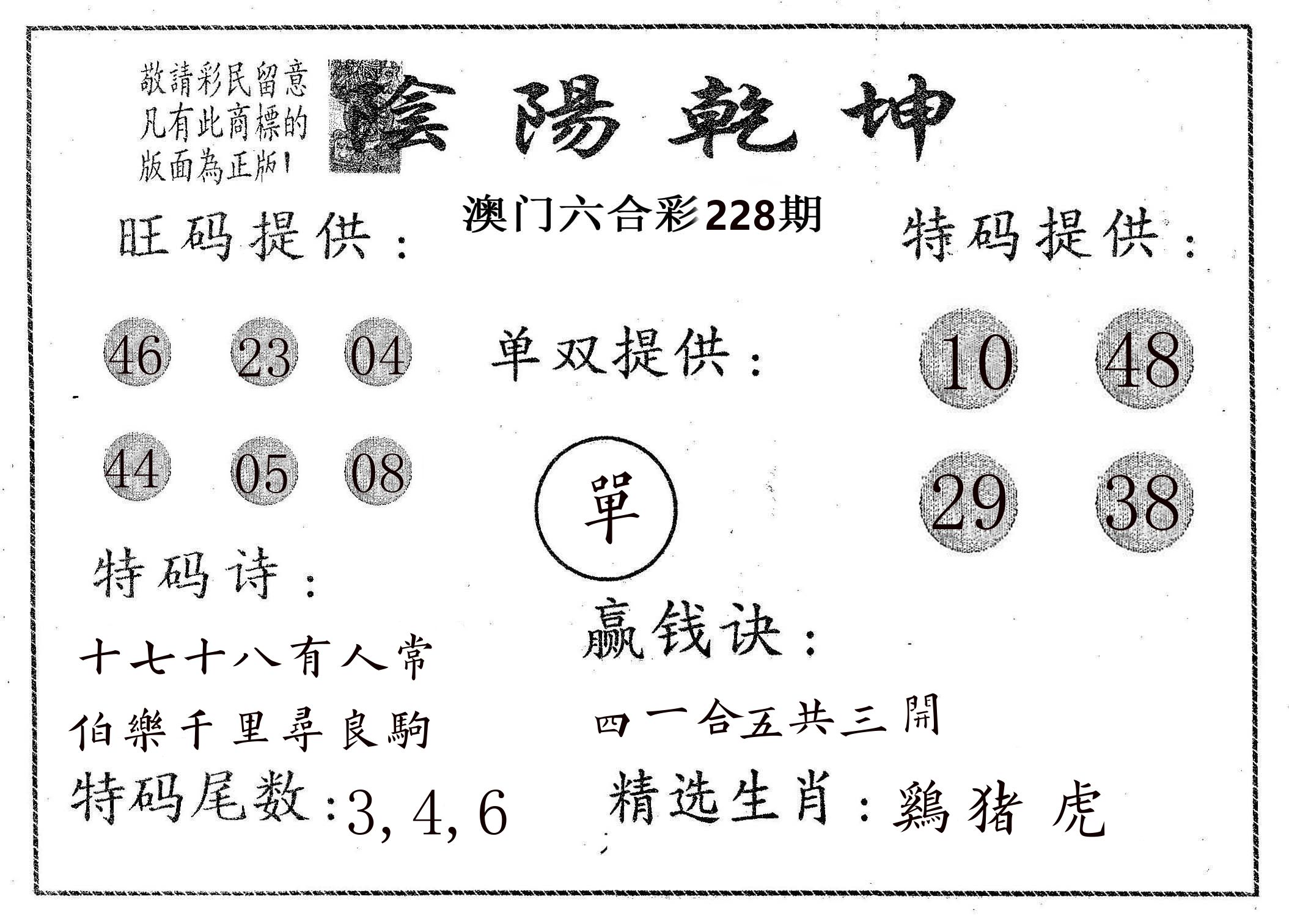 阴阳乾坤 第228期