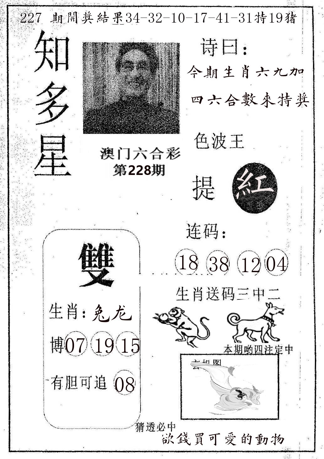 知多星 第228期