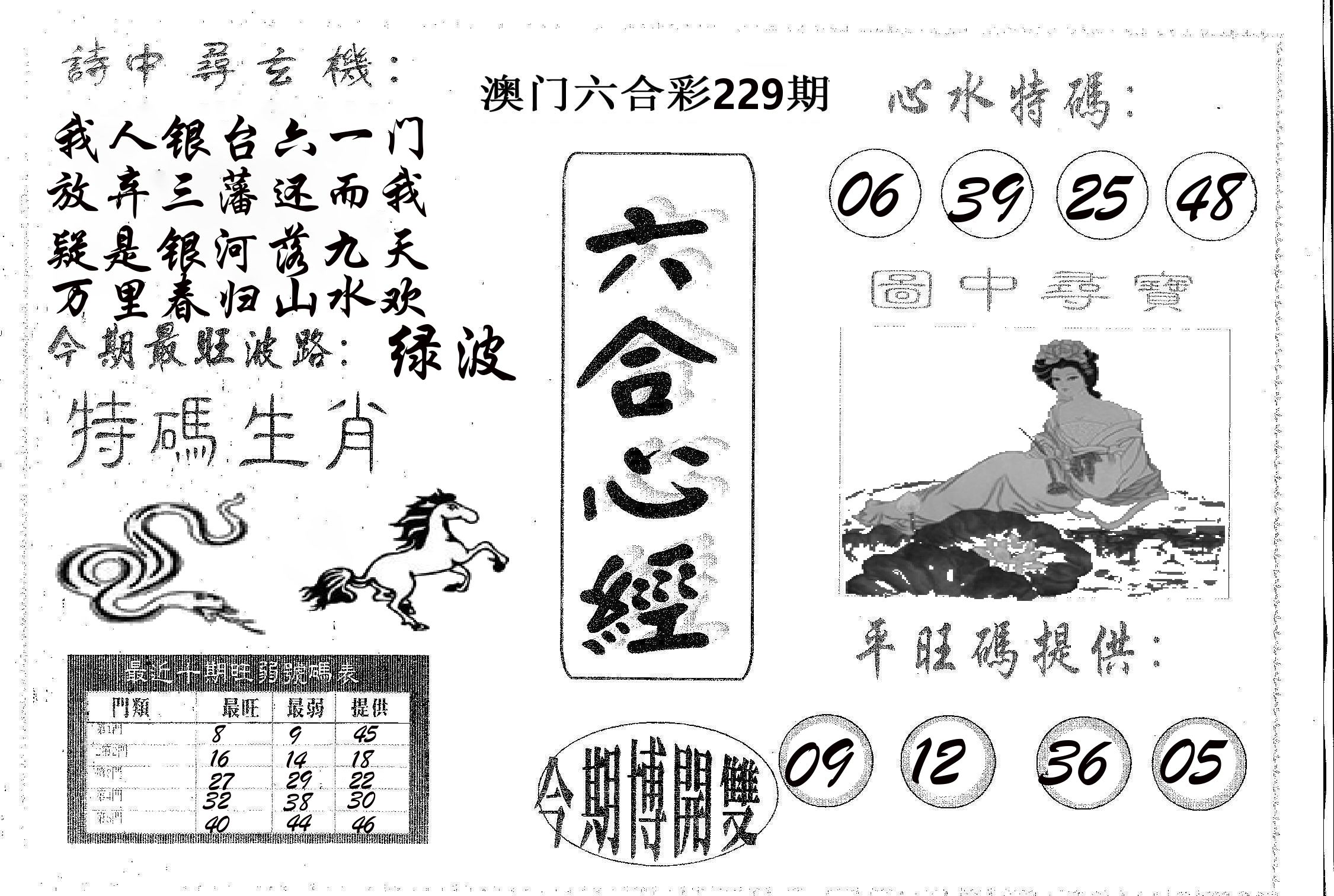 六合心经 第229期
