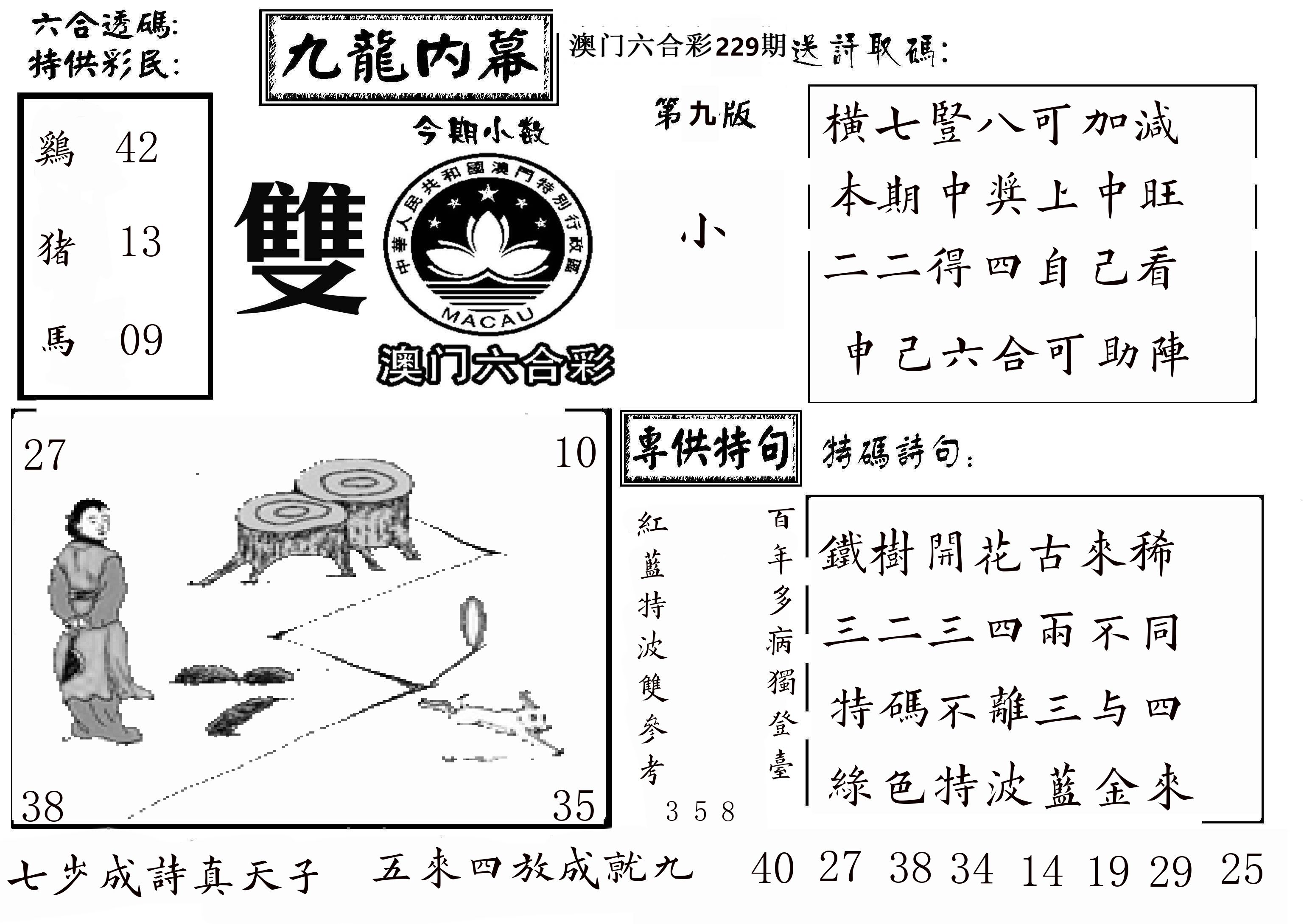 澳门传真3 第229期