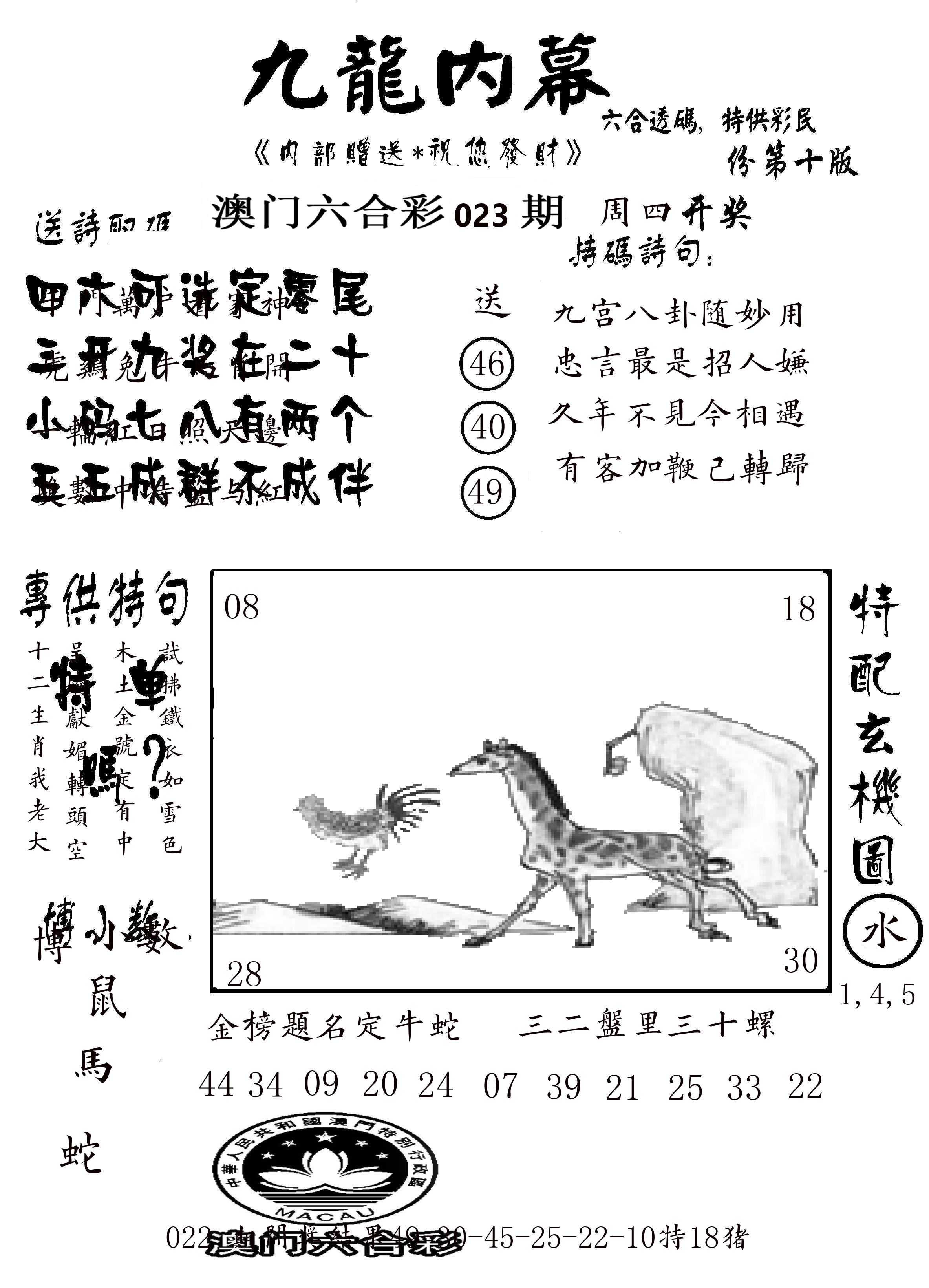 澳门传真2 第23期