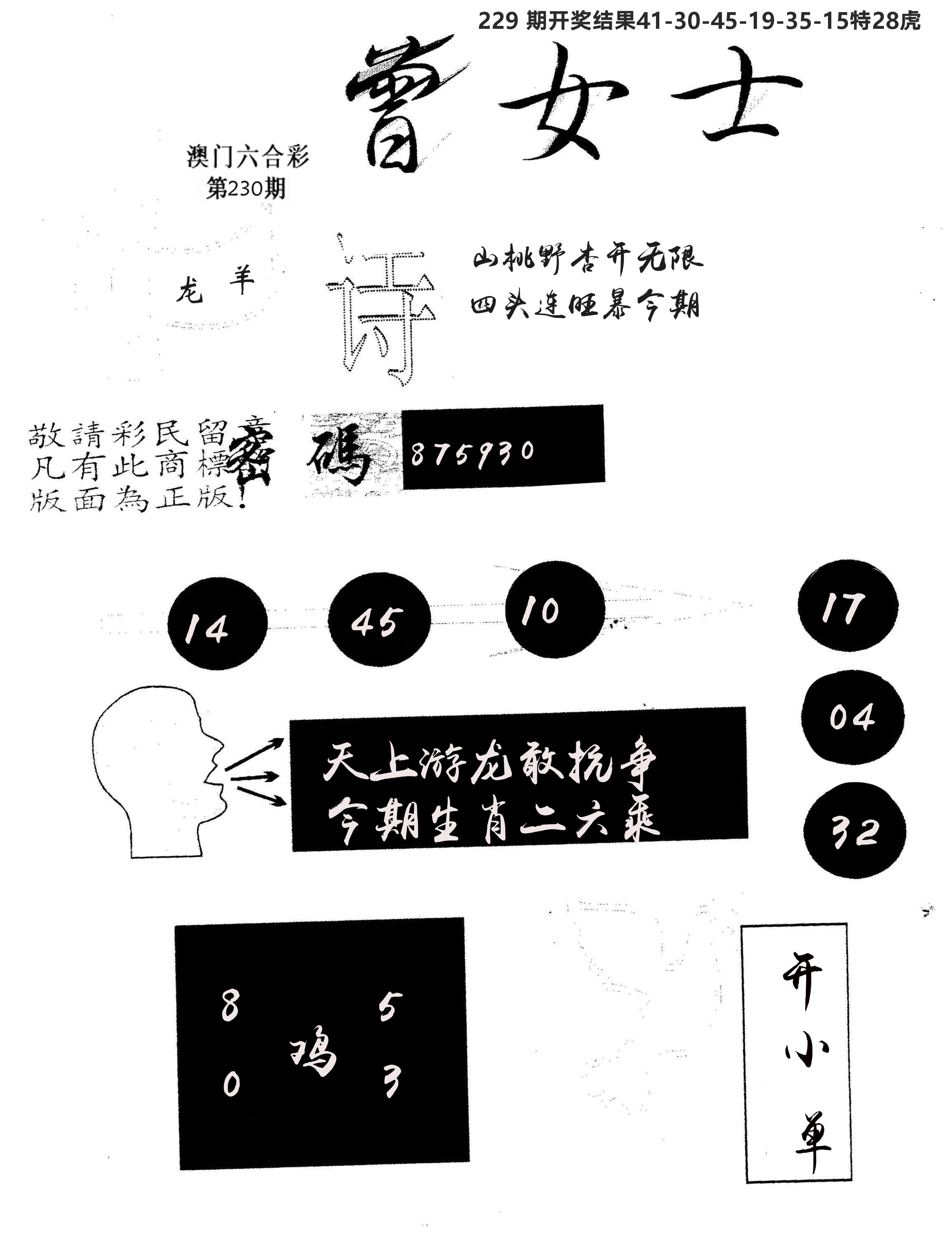 另版曾女士百灵鸟 第230期