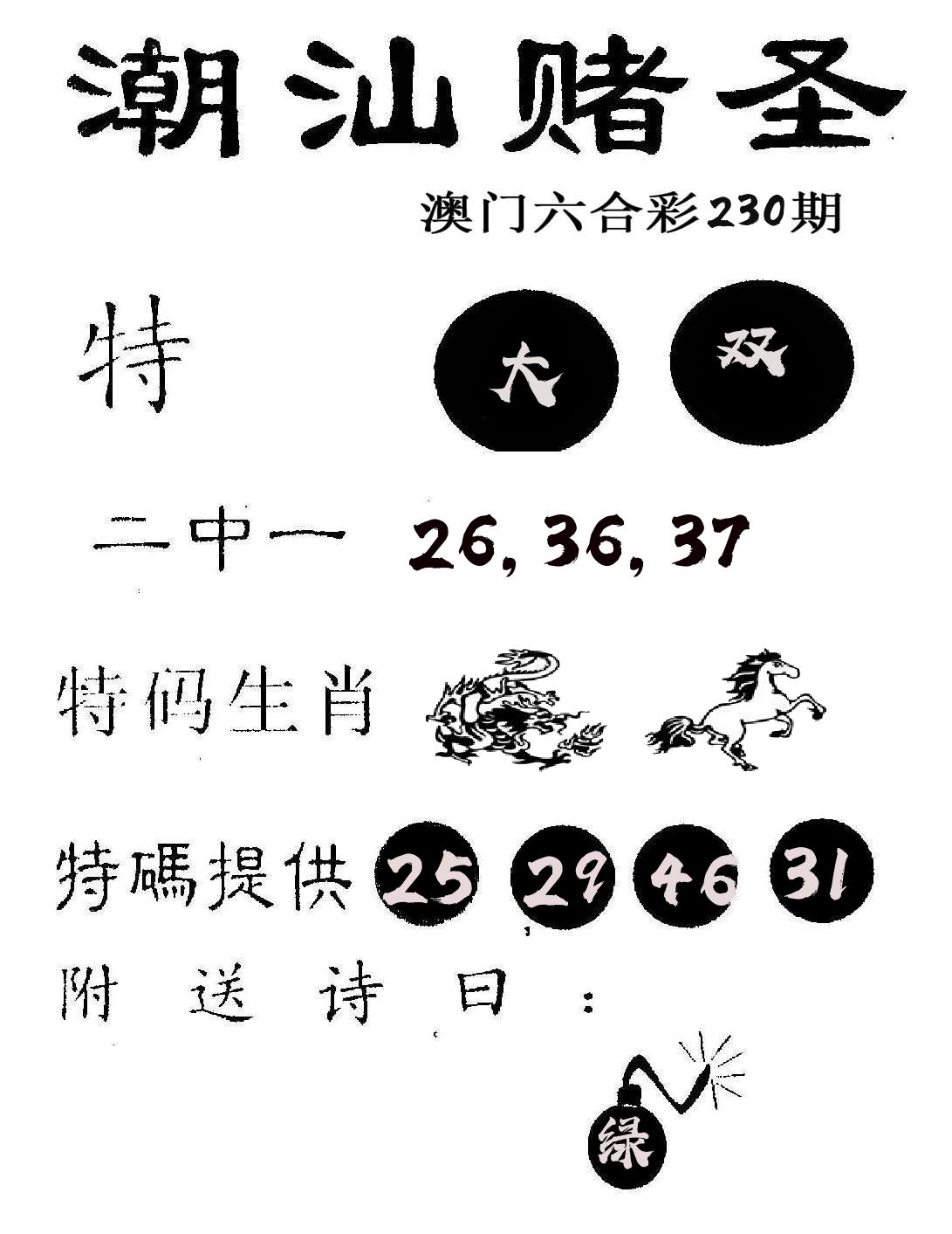 潮汕赌圣 第230期
