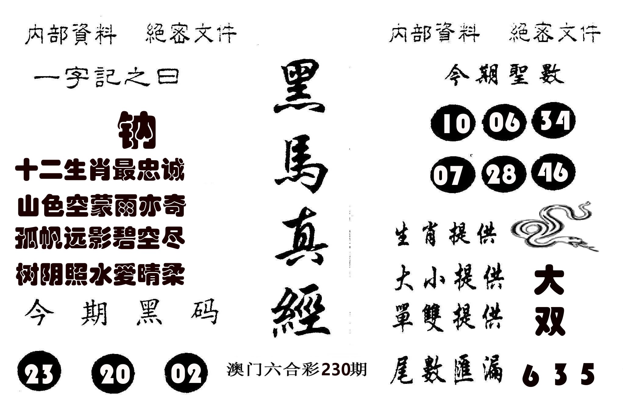 黑马真经 第230期