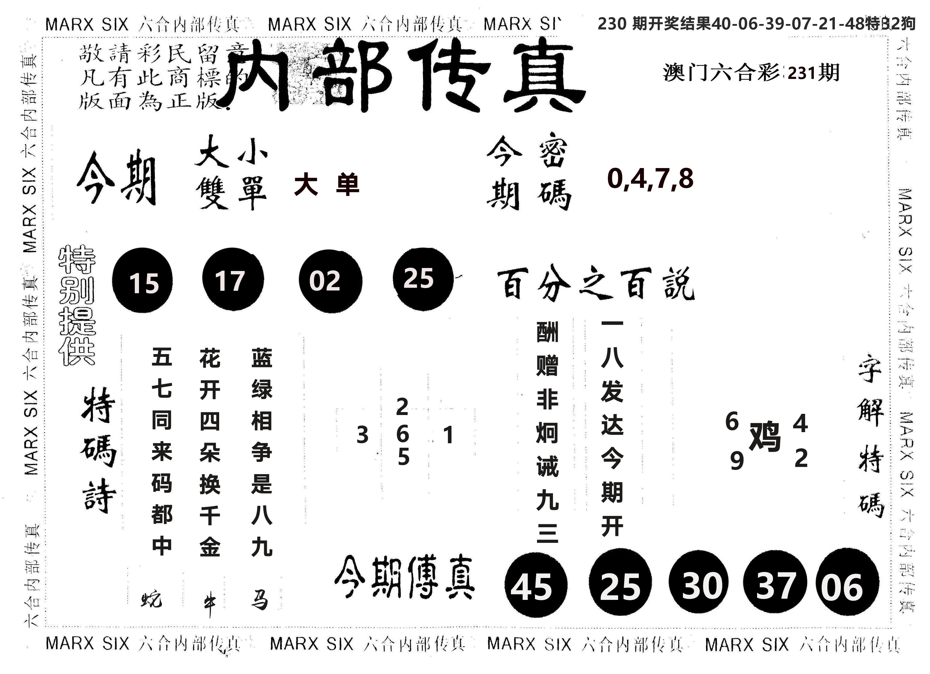 另版内部传真 第231期