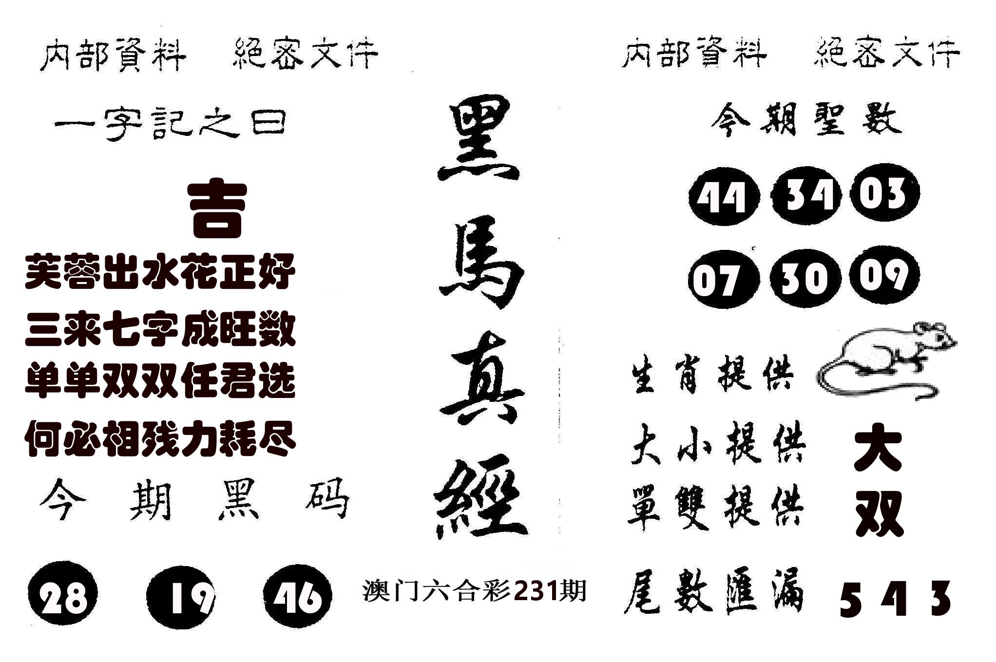 黑马真经 第231期