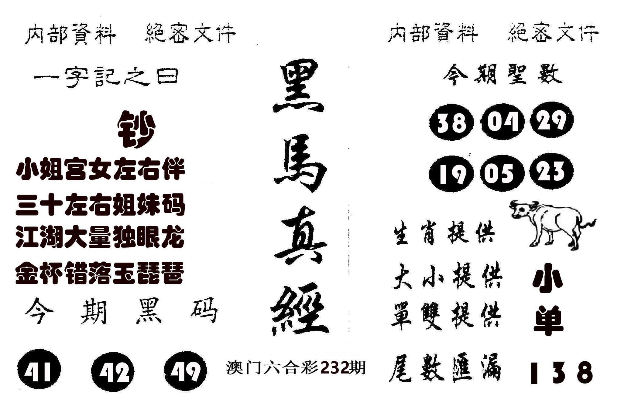 黑马真经 第232期
