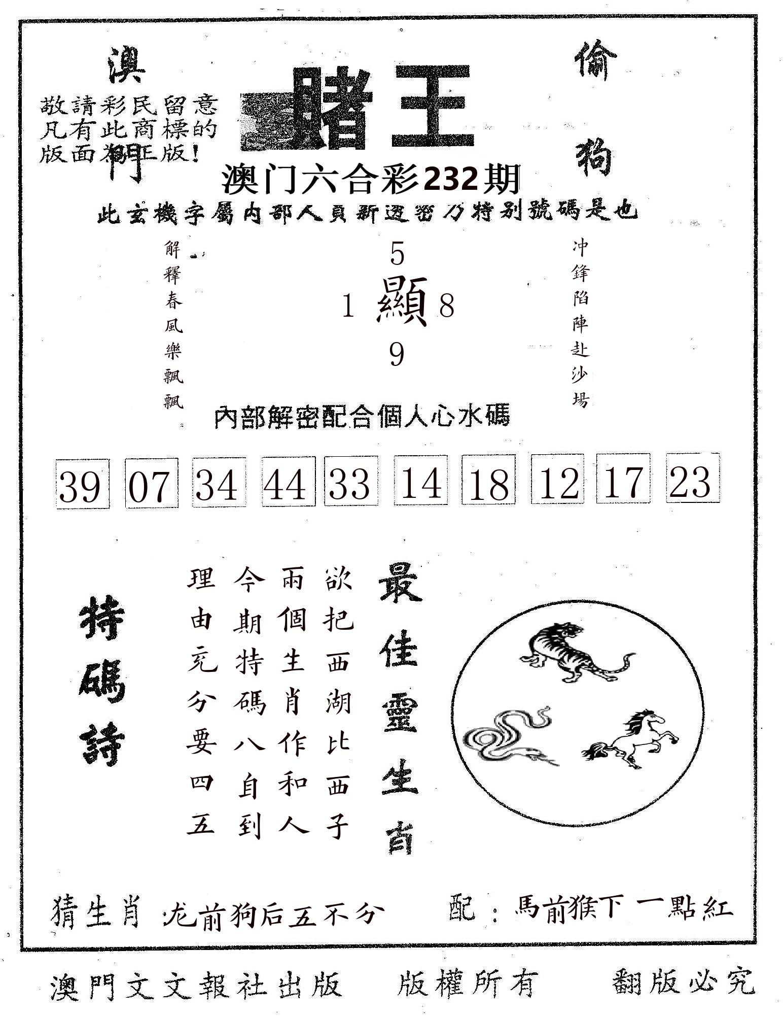 赌王 第232期