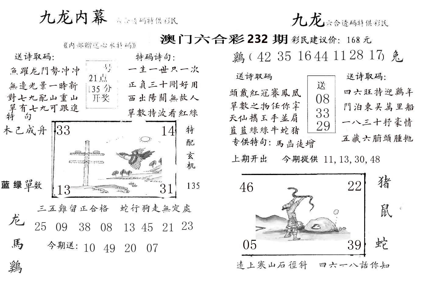 九龙内幕 第232期