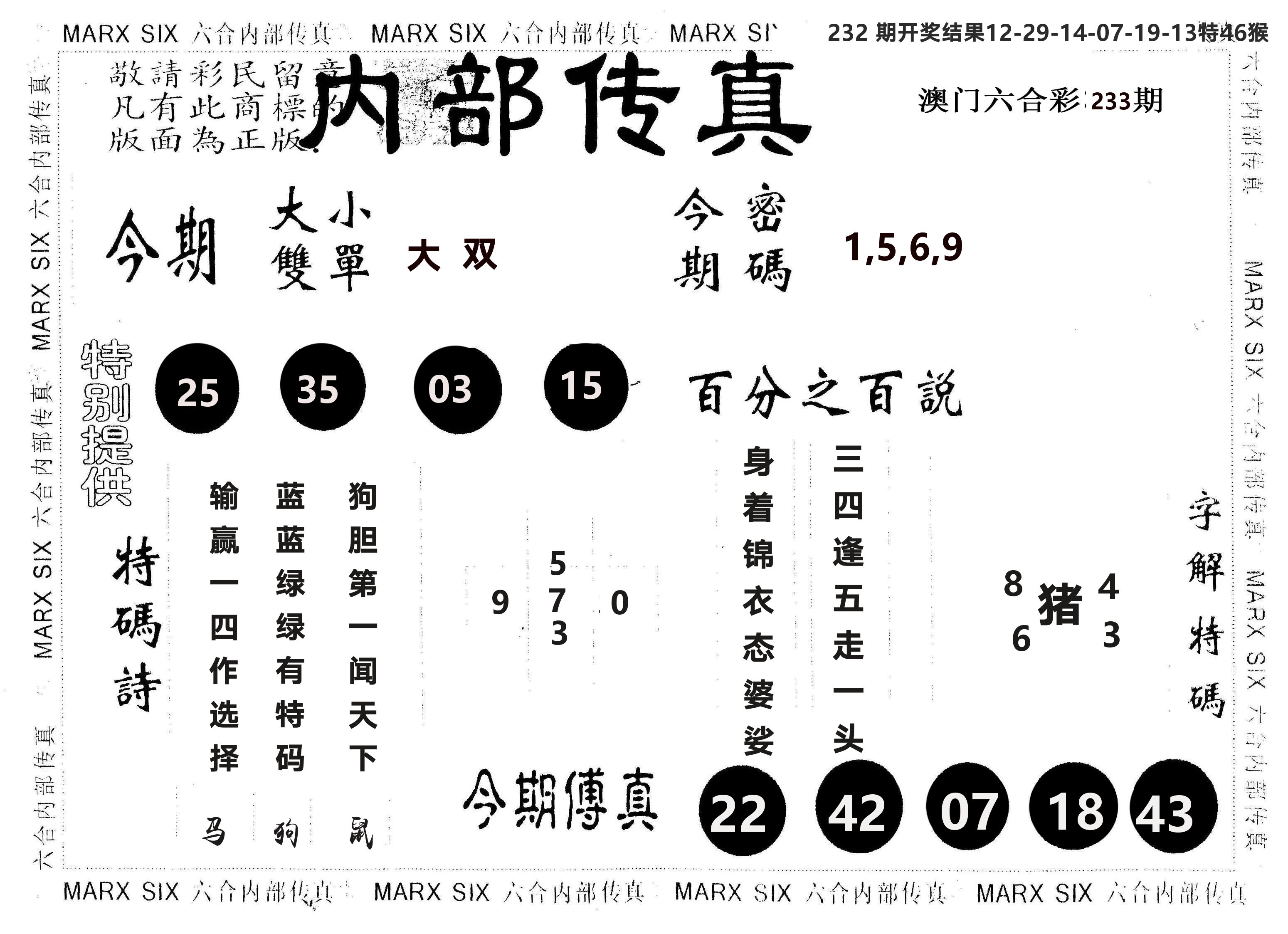 另版内部传真 第233期