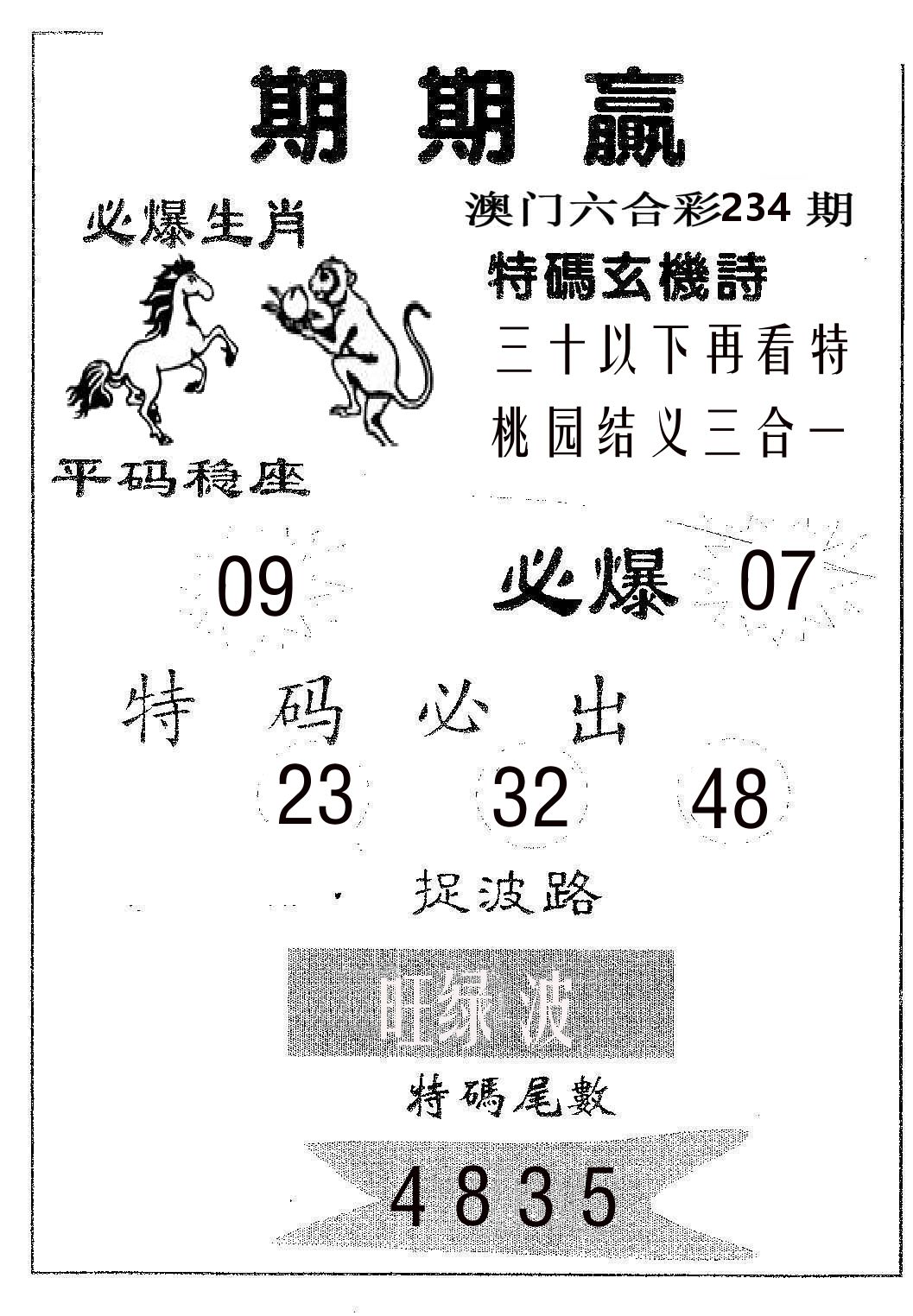 期期赢 第234期