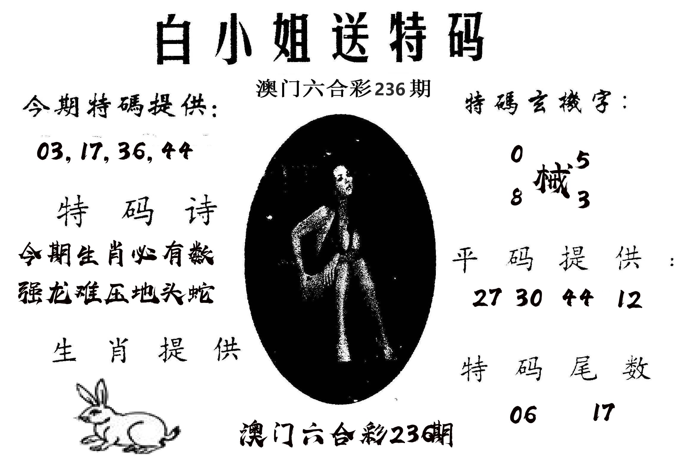 白姐送特 第236期