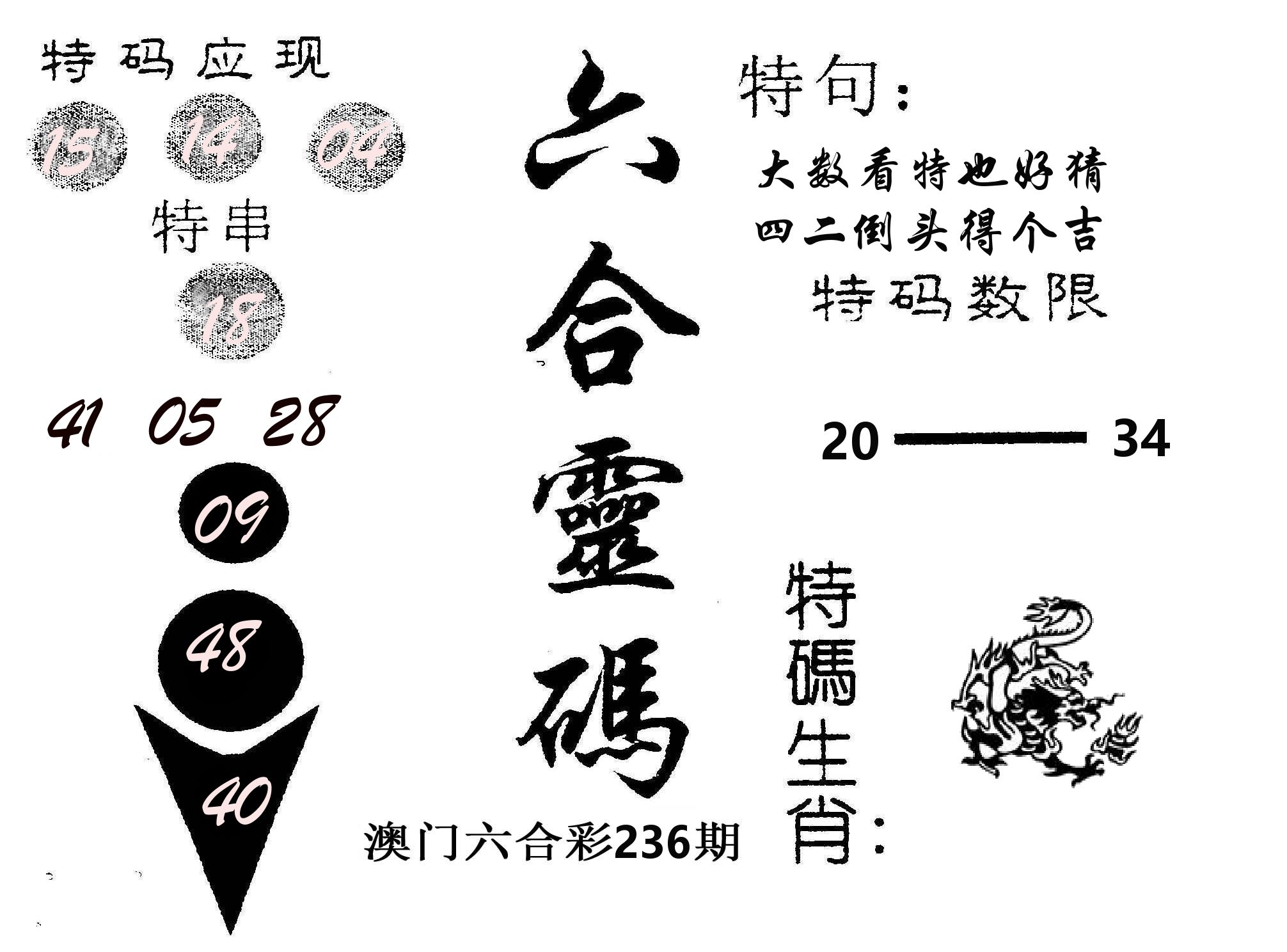 六合灵码 第236期