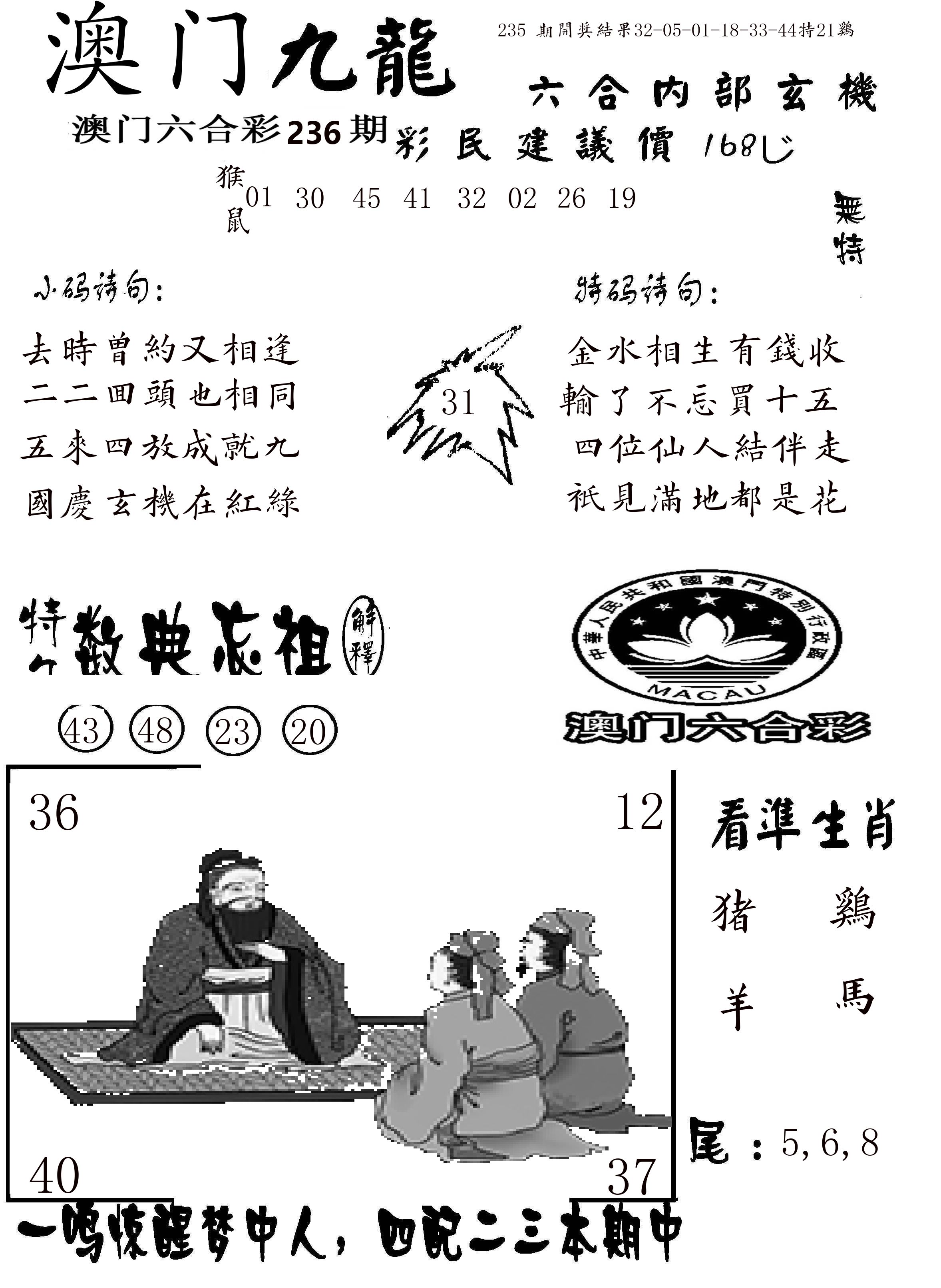 澳门传真1 第236期