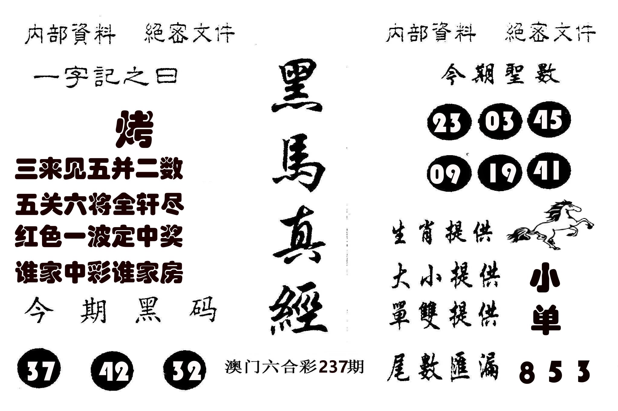黑马真经 第237期