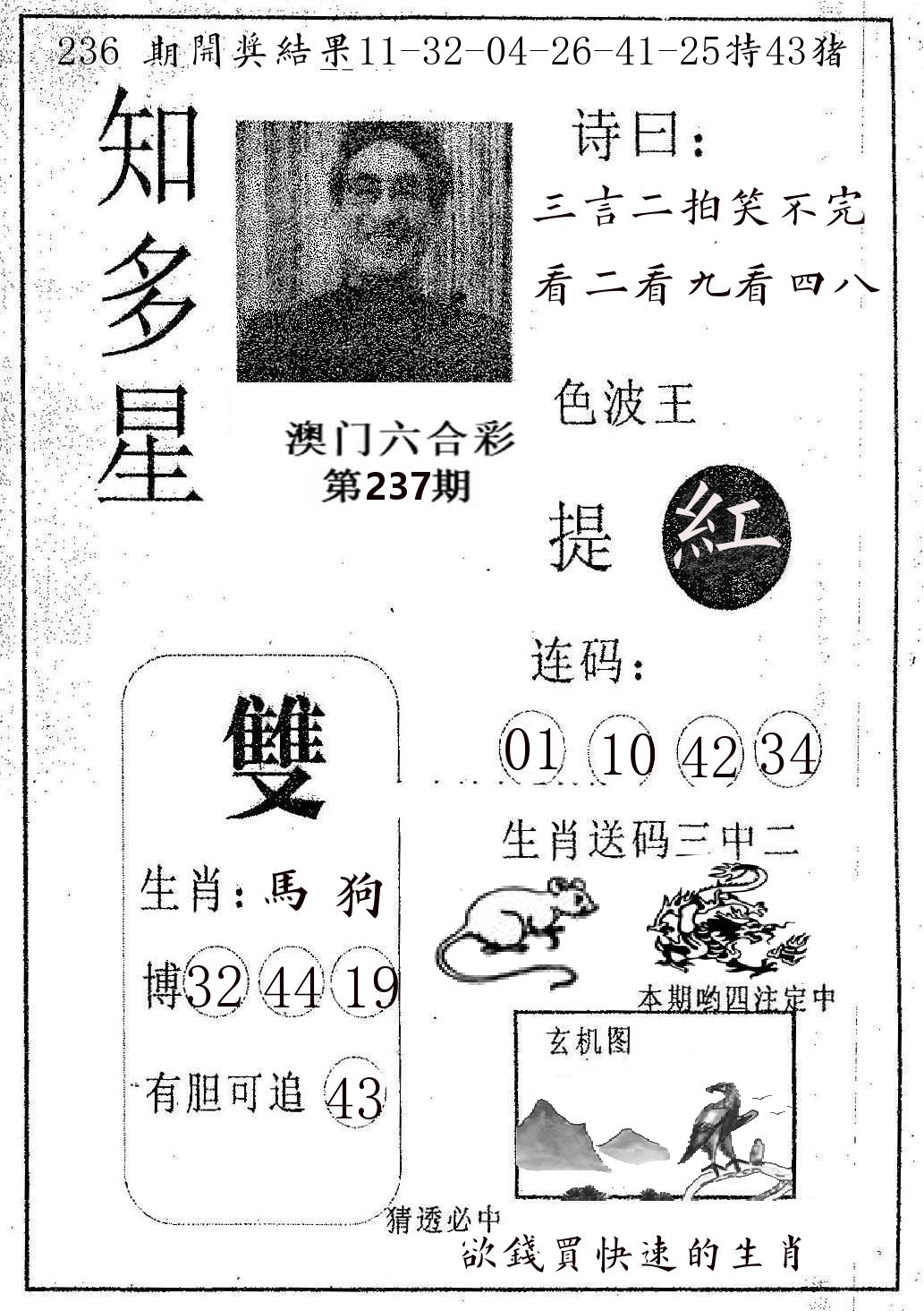 知多星 第237期