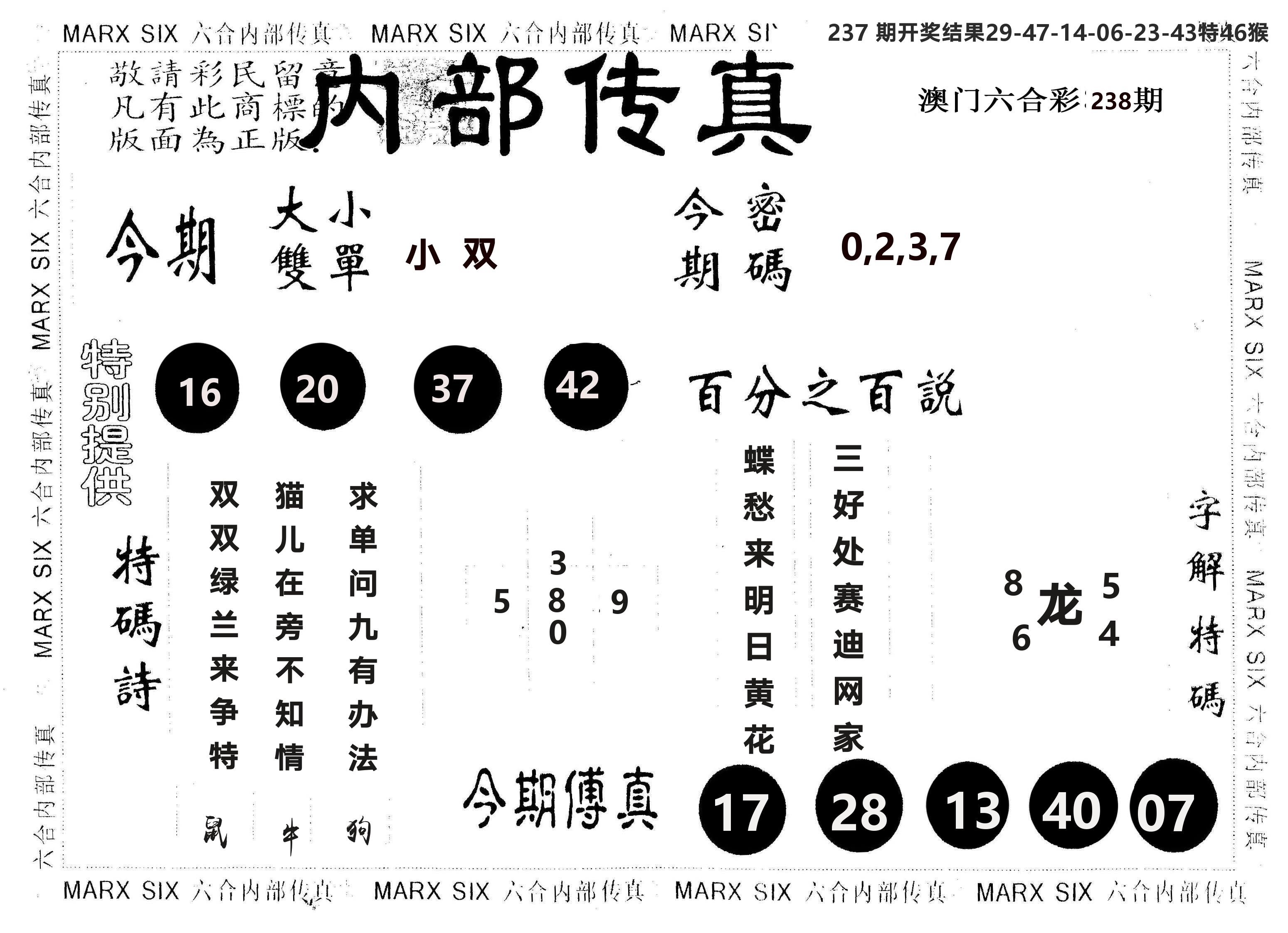另版内部传真 第238期