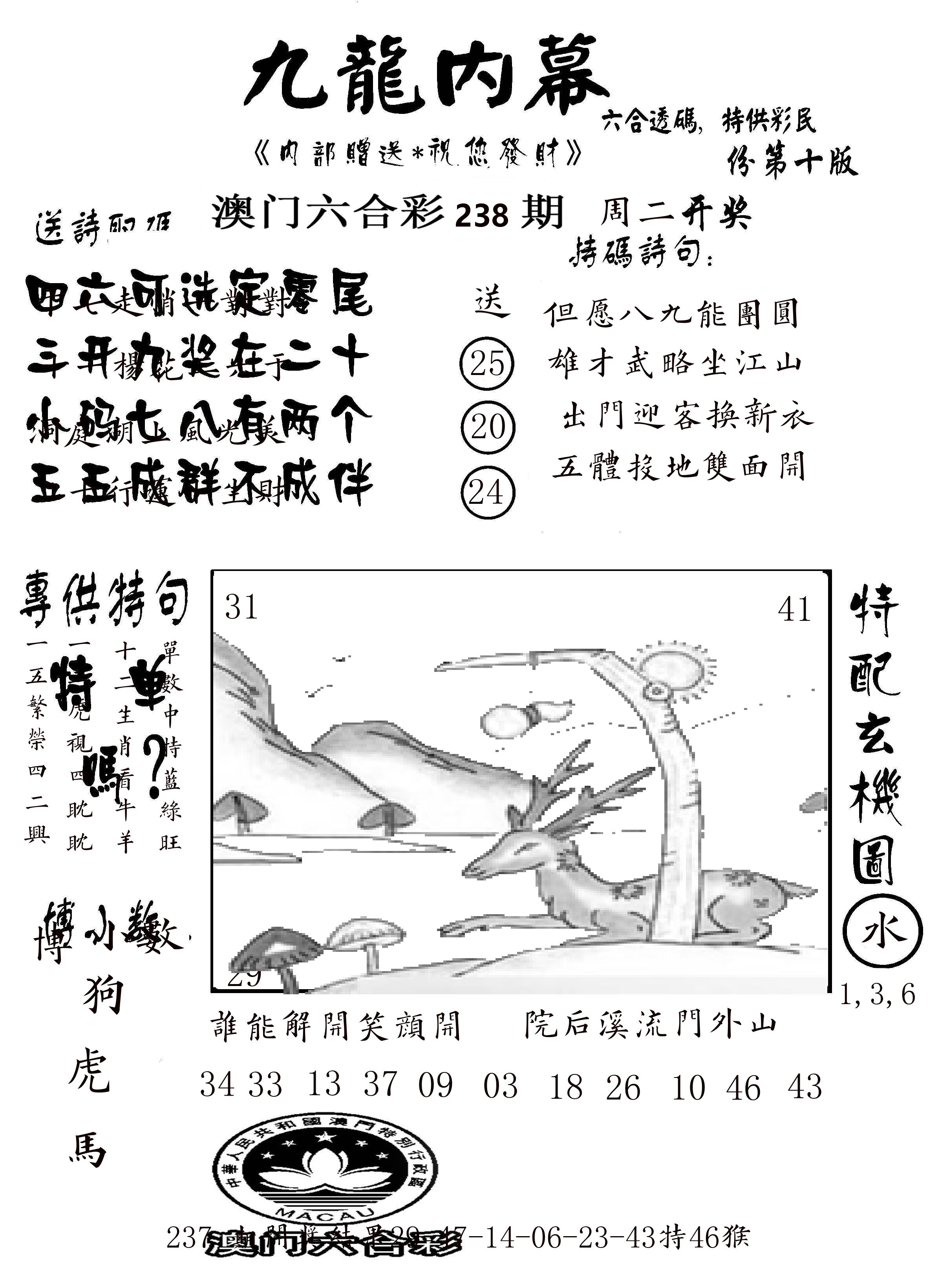 澳门传真2 第238期