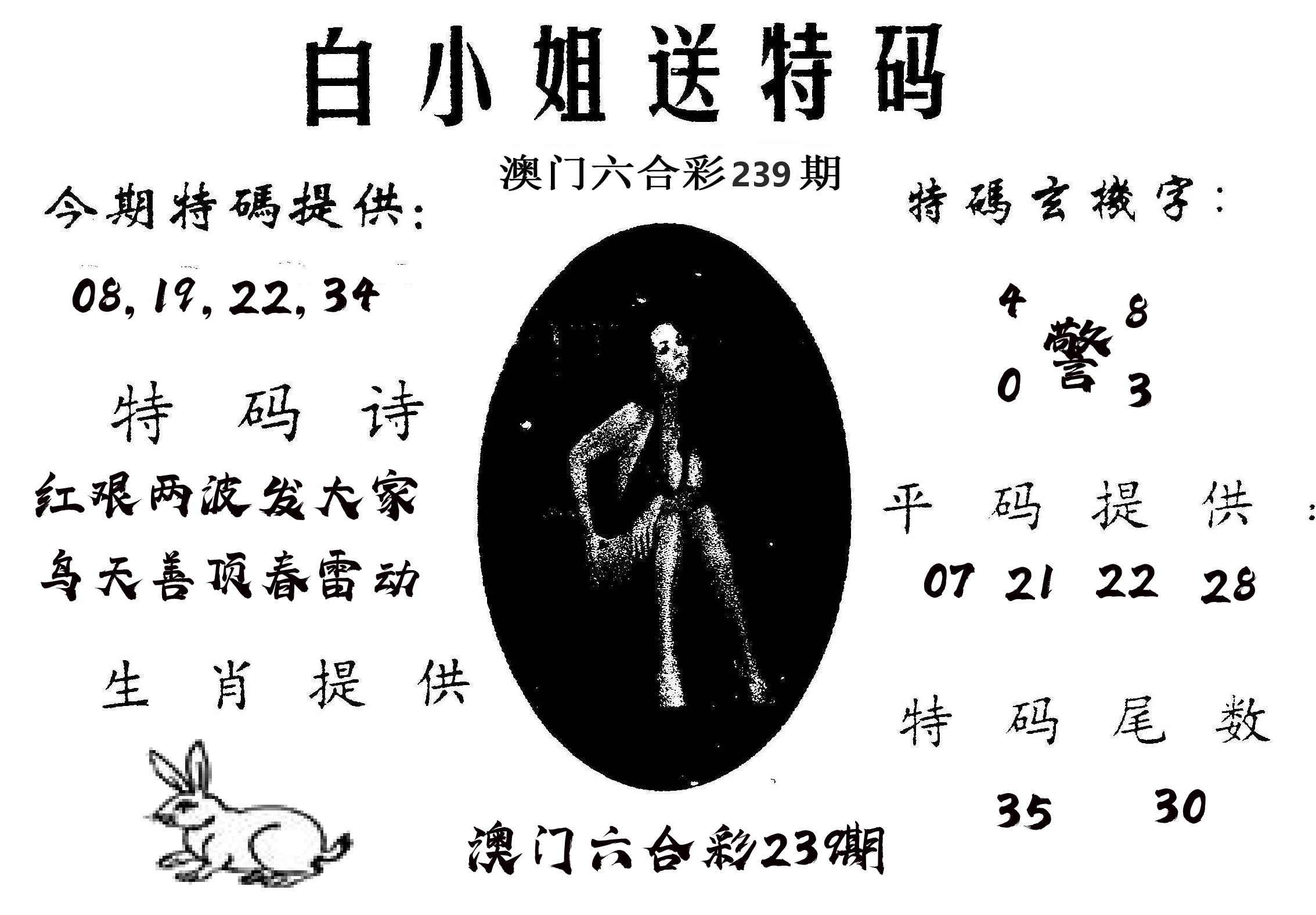 白姐送特 第239期