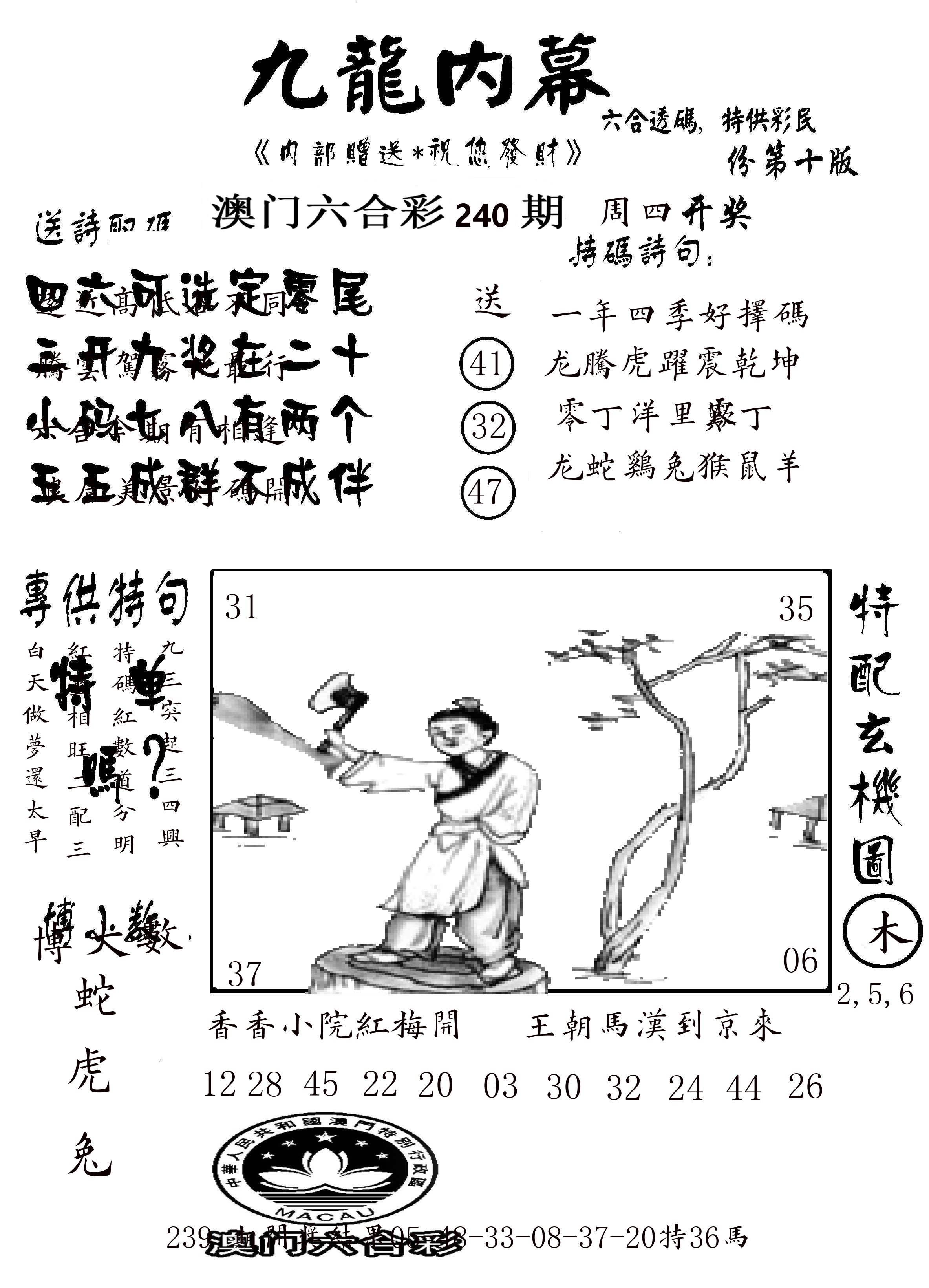 澳门传真2 第240期
