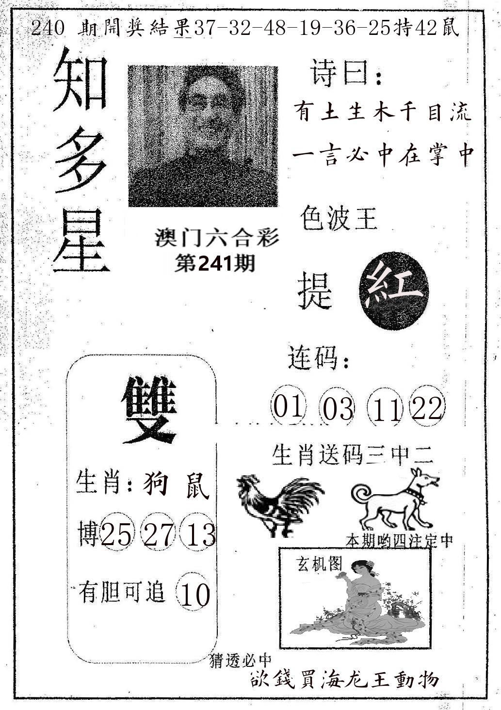 知多星 第241期