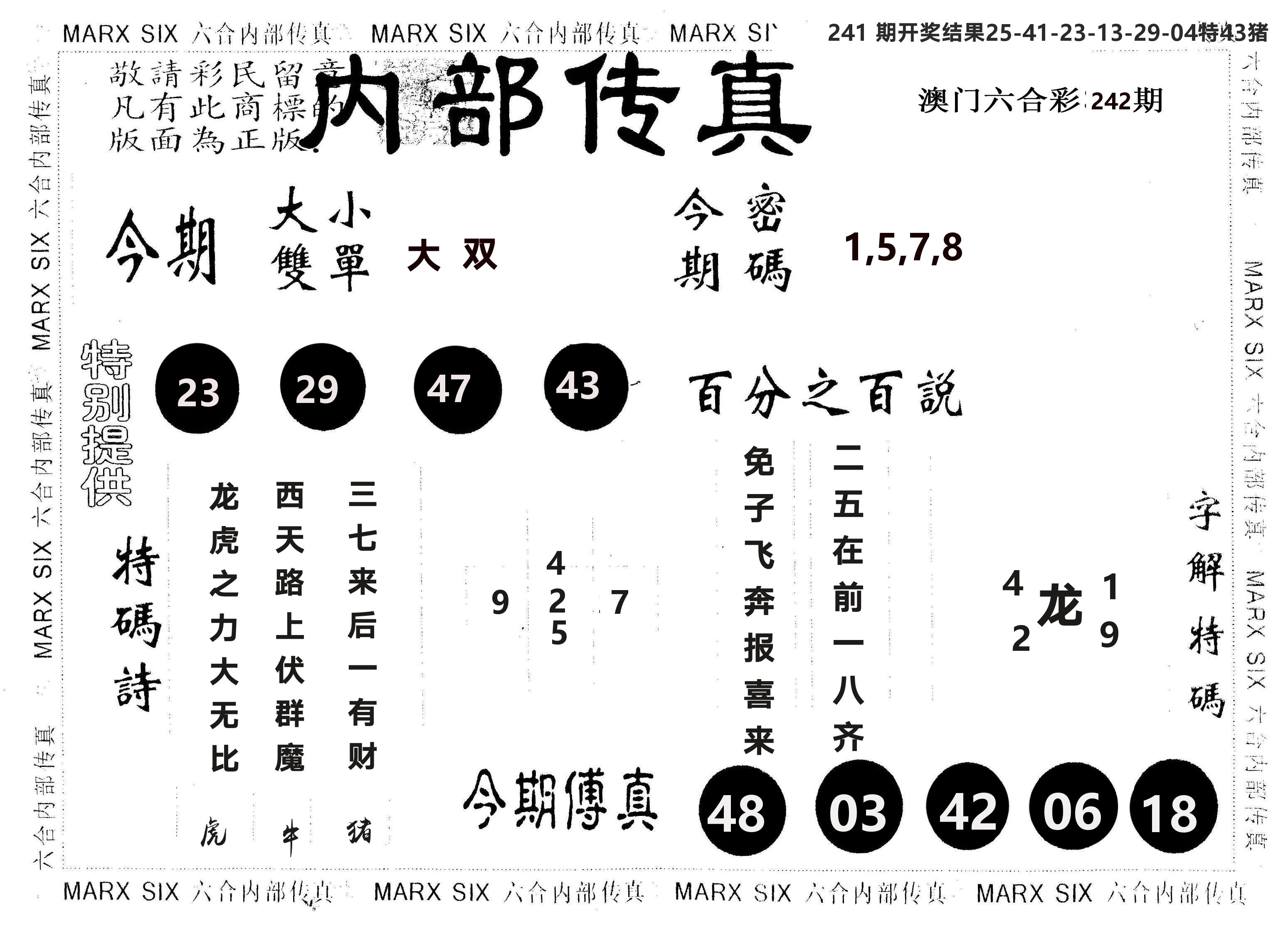 另版内部传真 第242期