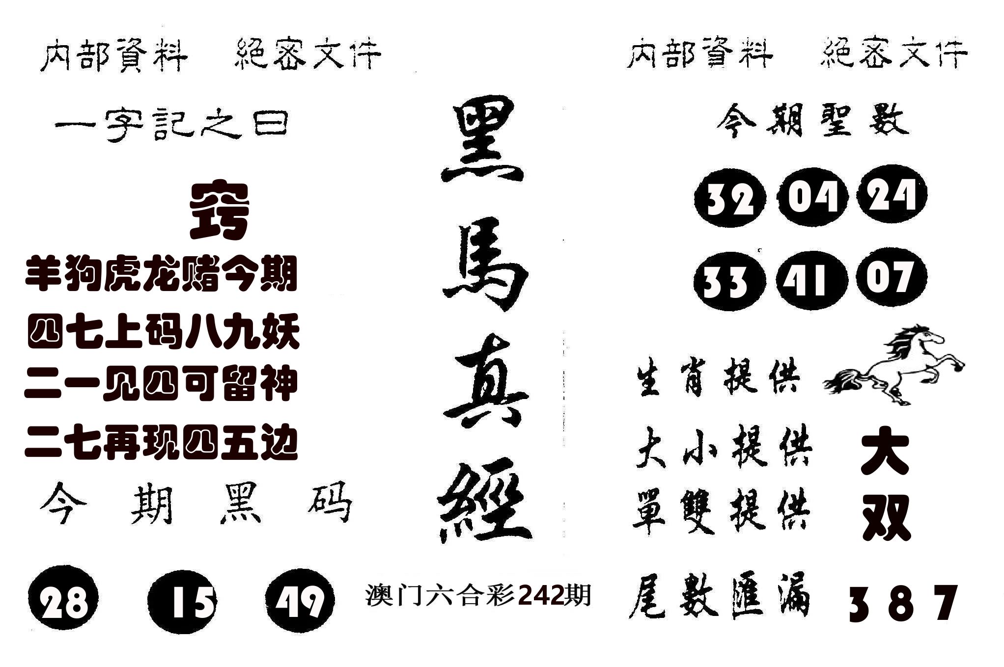 黑马真经 第242期