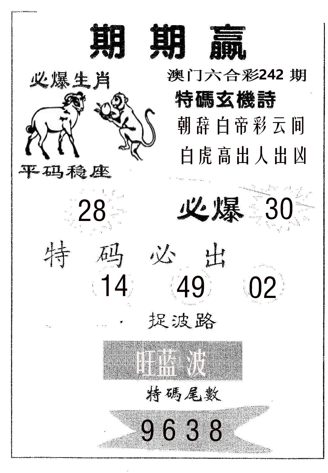 期期赢 第242期