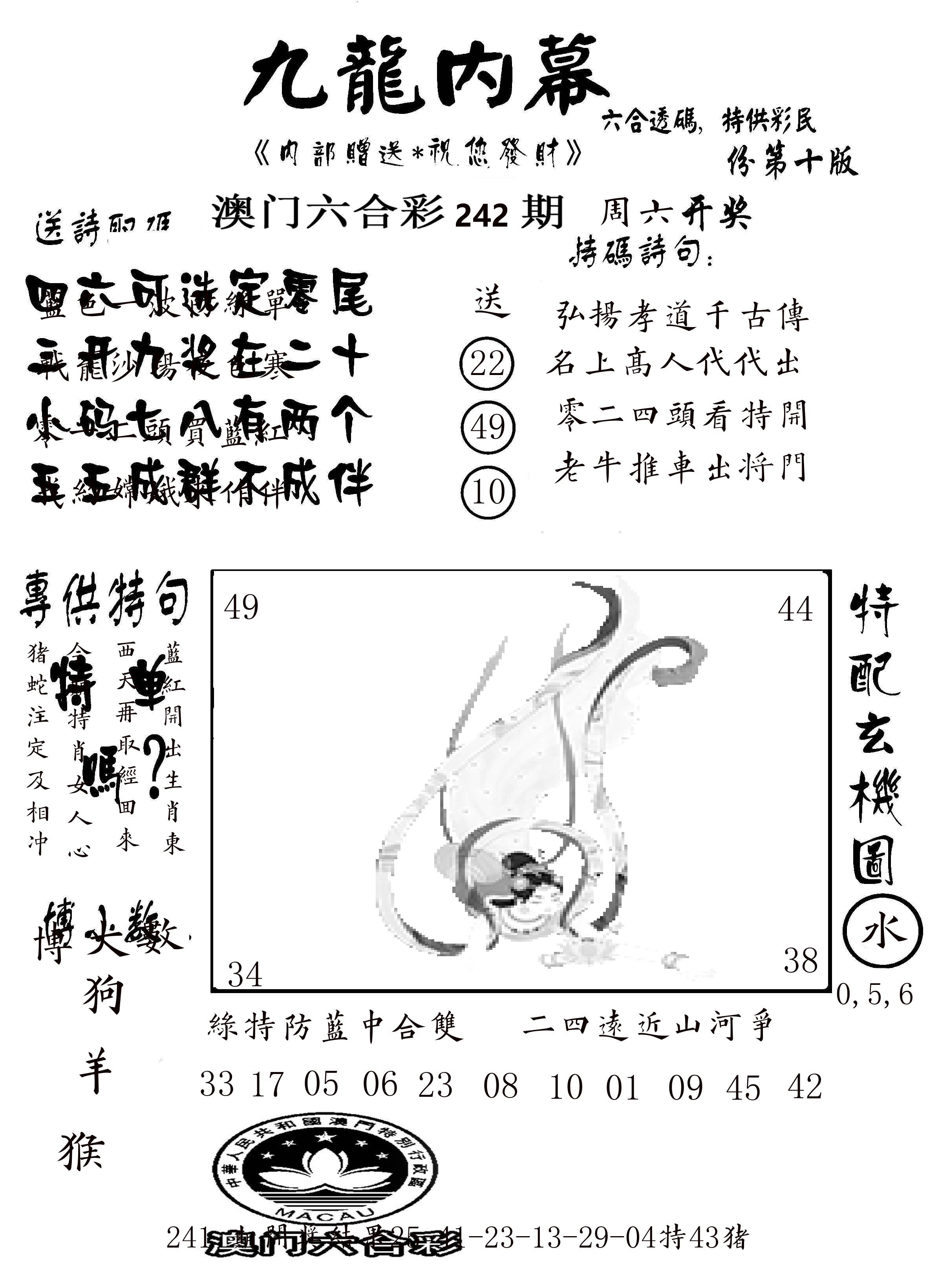 澳门传真2 第242期