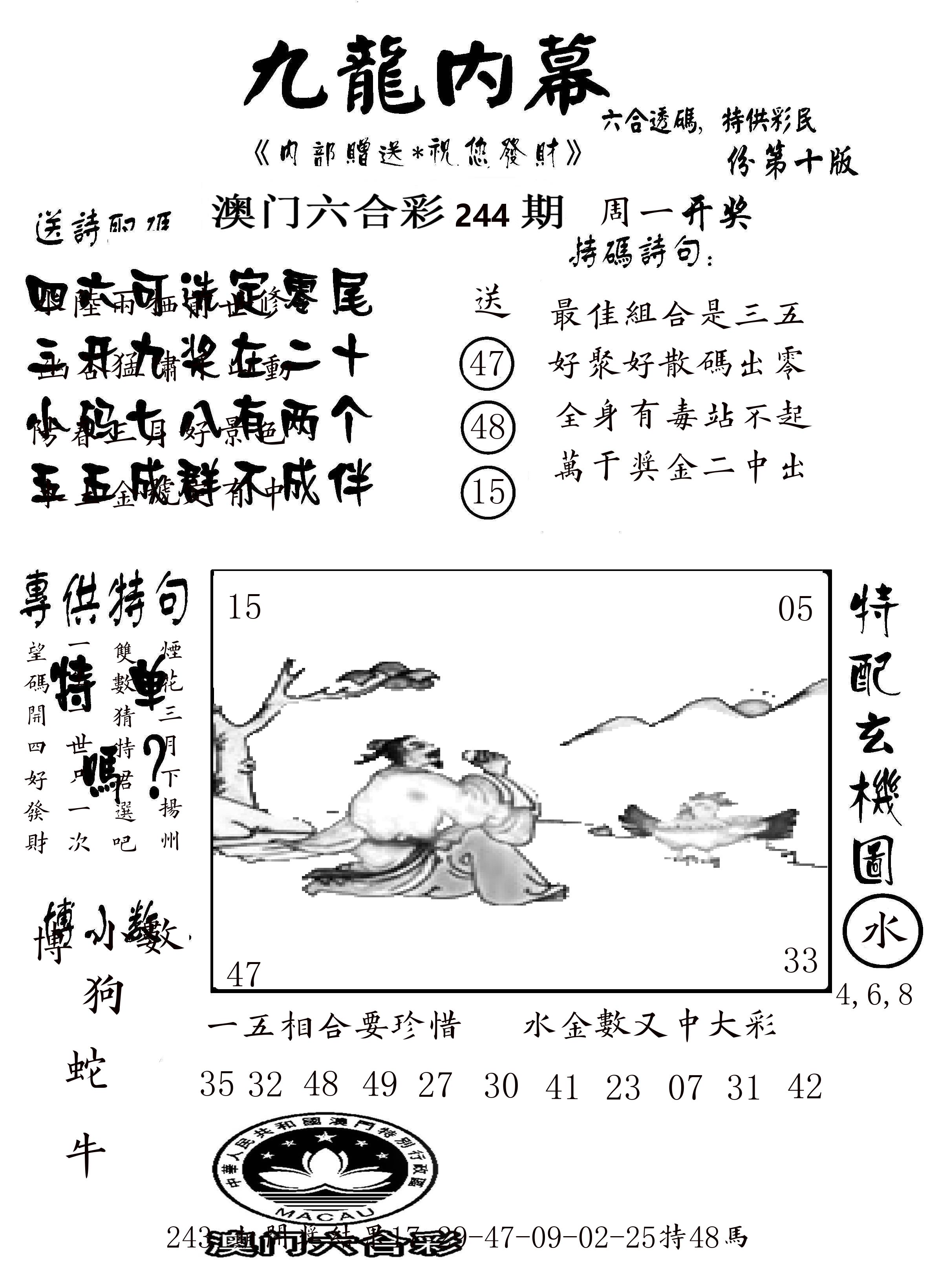 澳门传真2 第244期