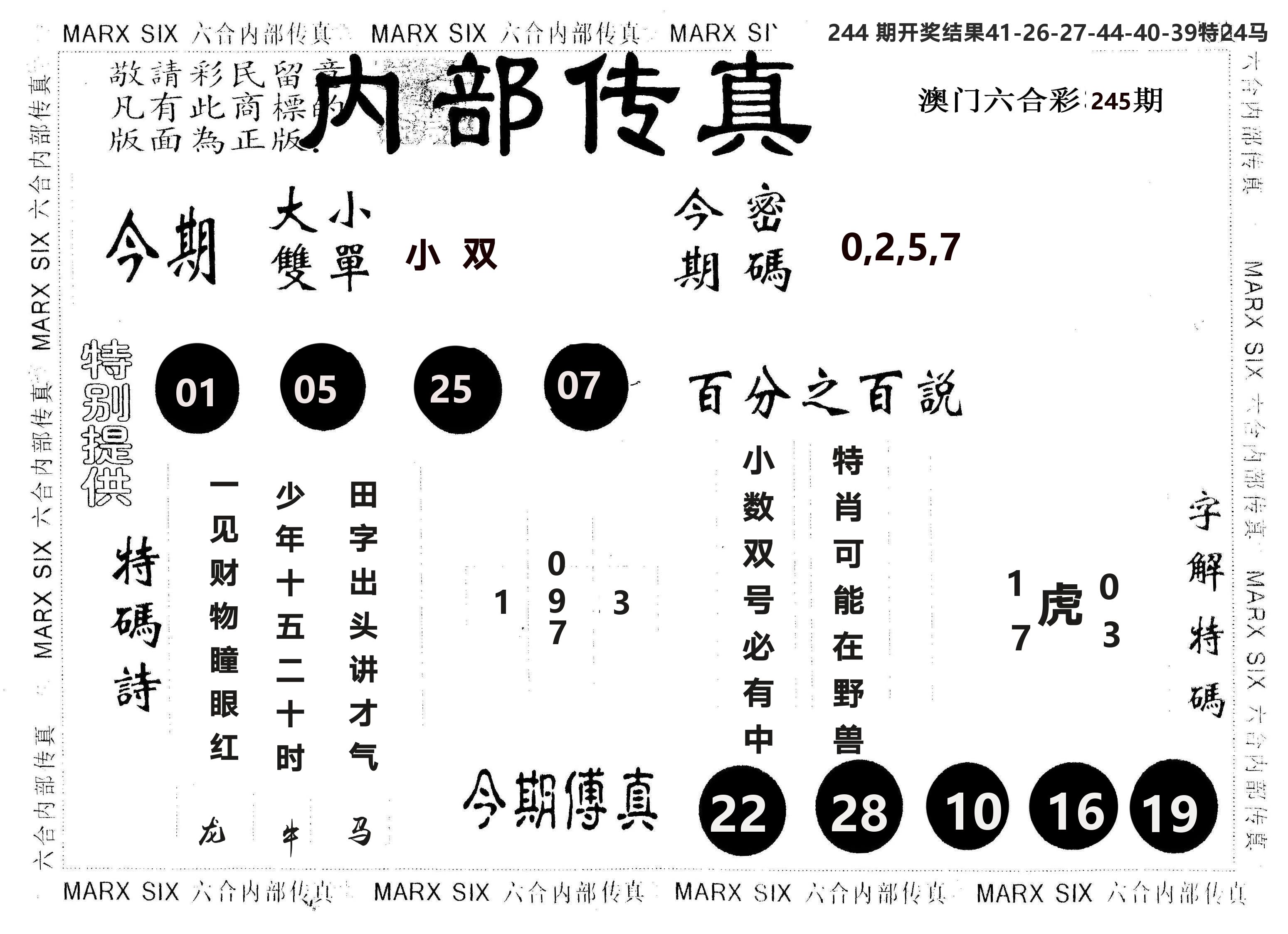 另版内部传真 第245期