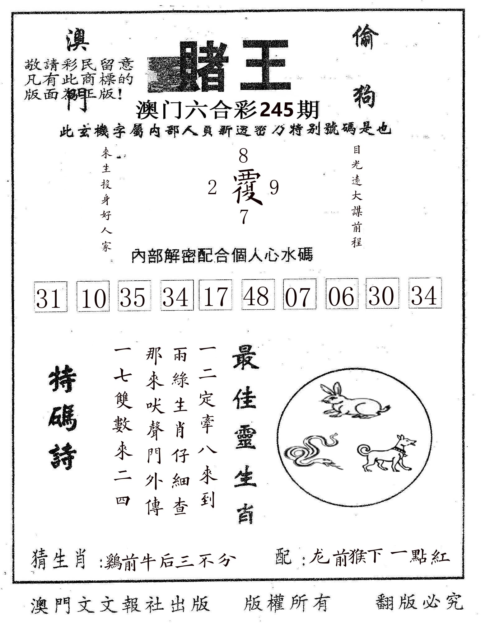 赌王 第245期